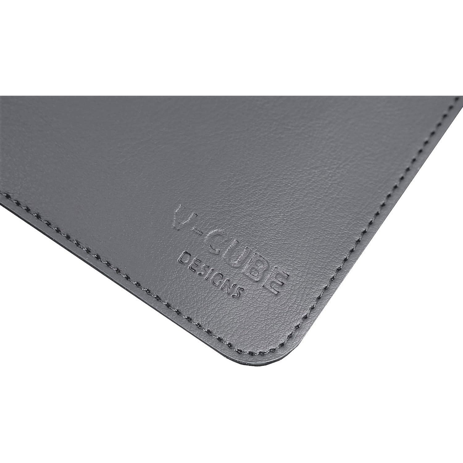 V-CUBE Designs Premium Vegan Leather Desk Mat 2.4MM Grey