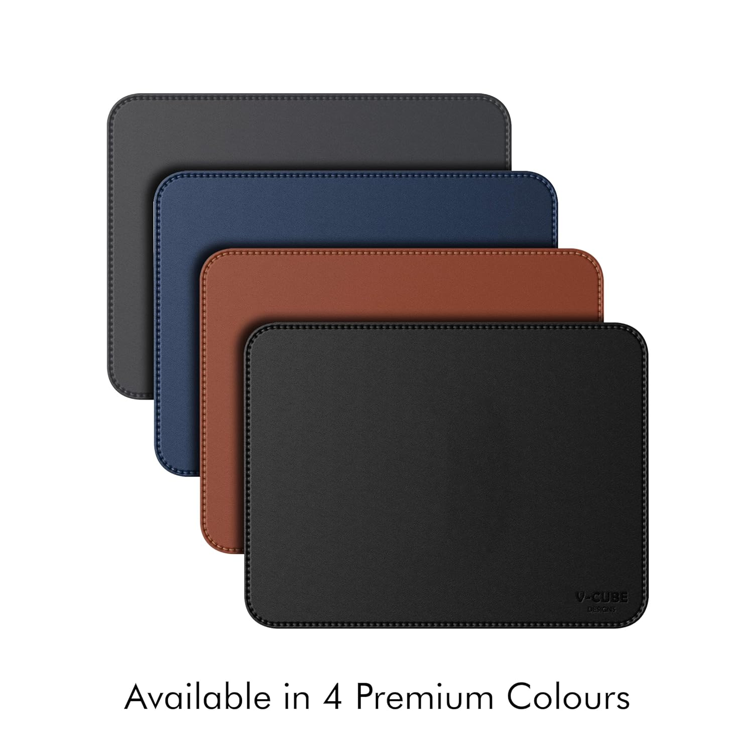 Premium Vegan Leather Mouse Pad 2.4mm Navy Blue