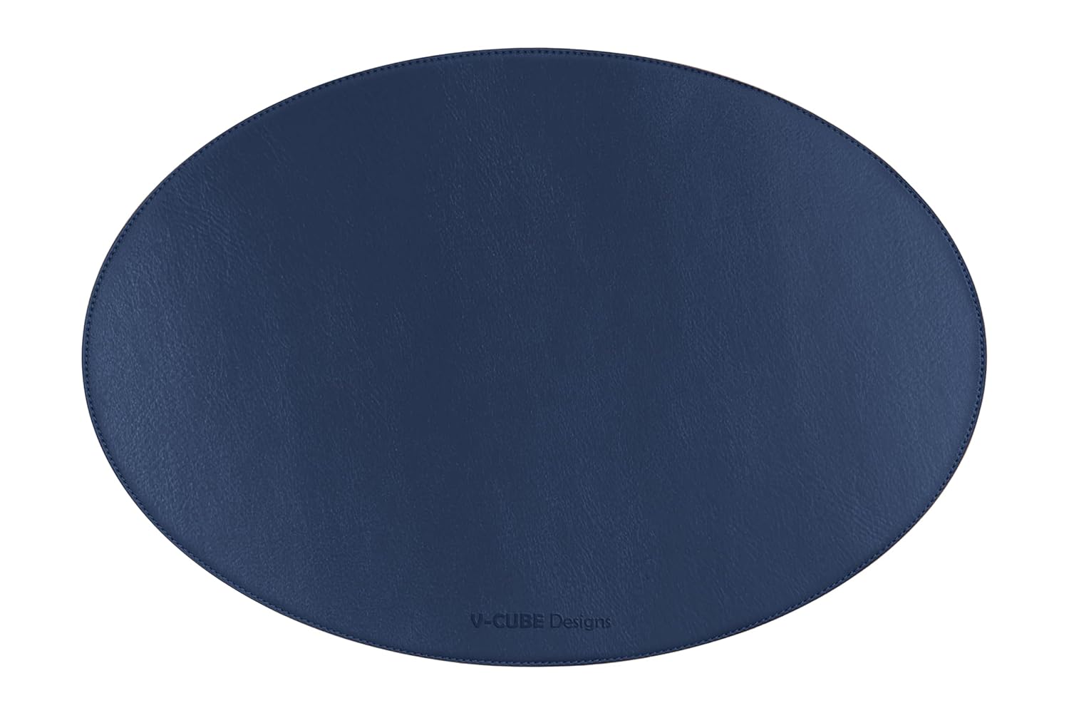 V-CUBE Designs Premium Vegan Leather Dining Table Placemats Set of 6 - Navy Blue