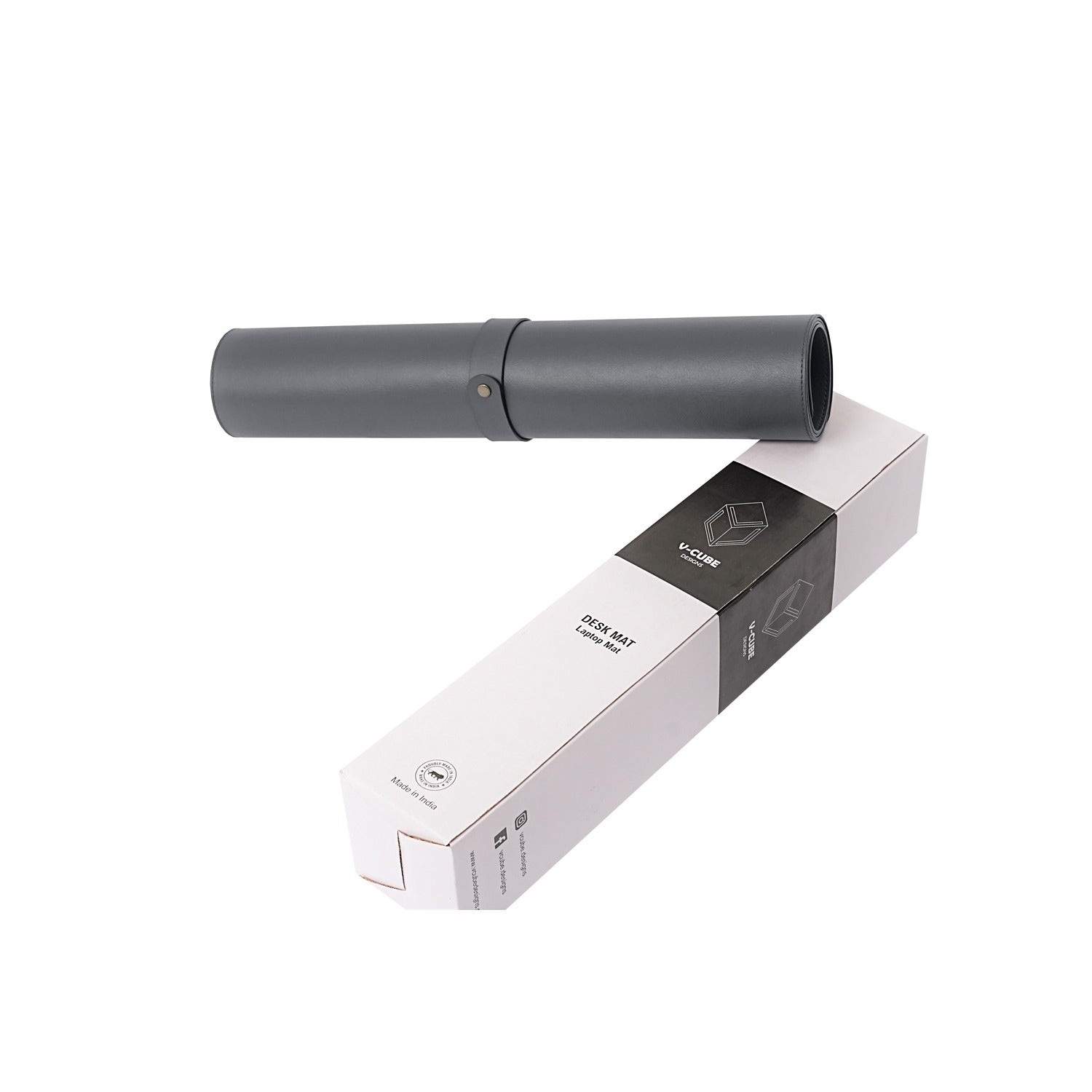 V-CUBE Designs Premium Vegan Leather Desk Mat 2.4MM Grey