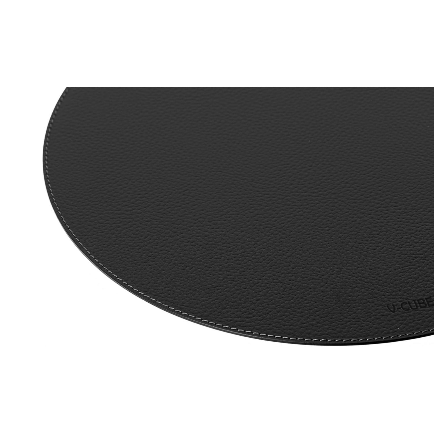 V-CUBE Designs Premium Vegan Leather Dining Table Placemats Set of 4 - Black