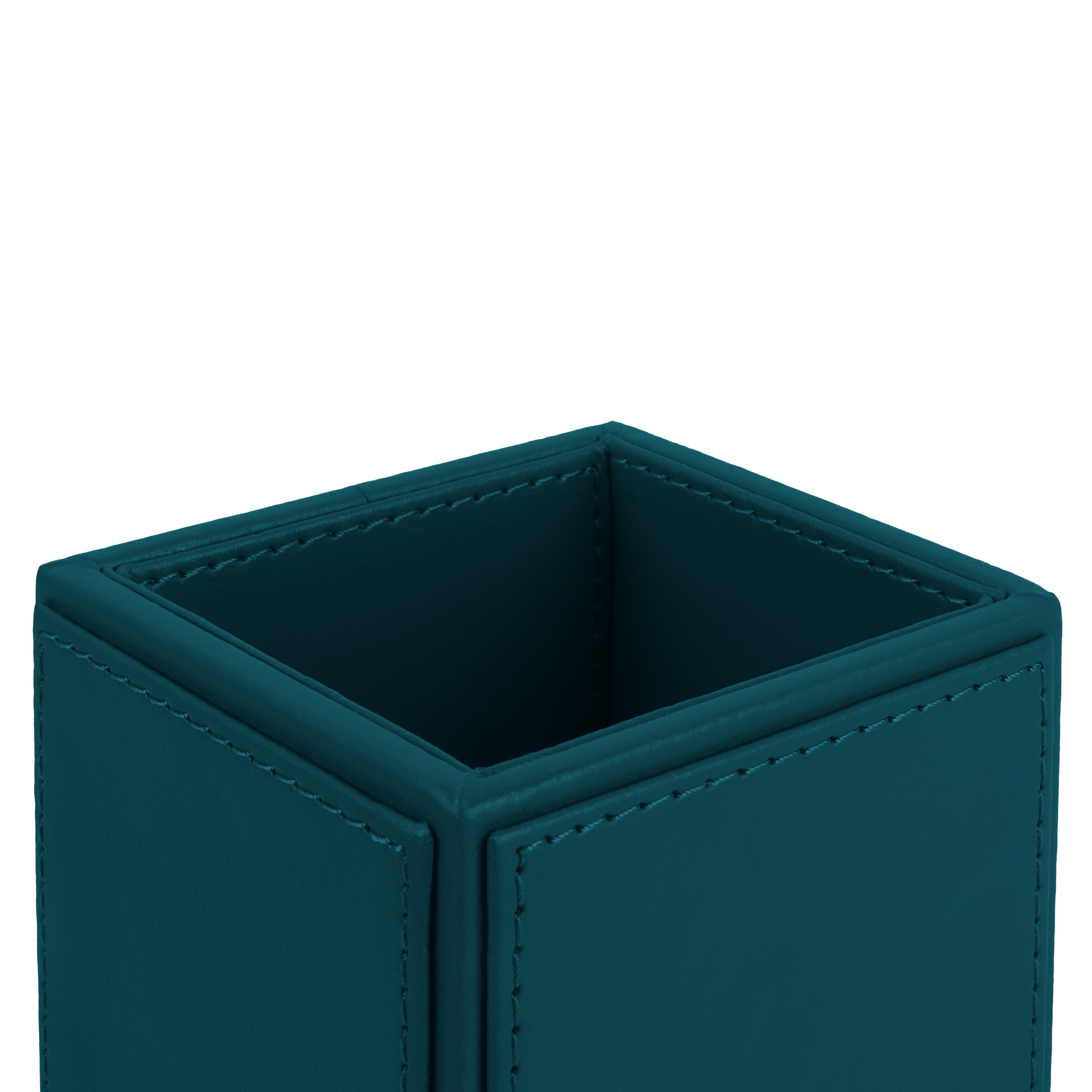 V-CUBE DESIGNS Premium Vegan Leather Pen Holder Deep Teal
