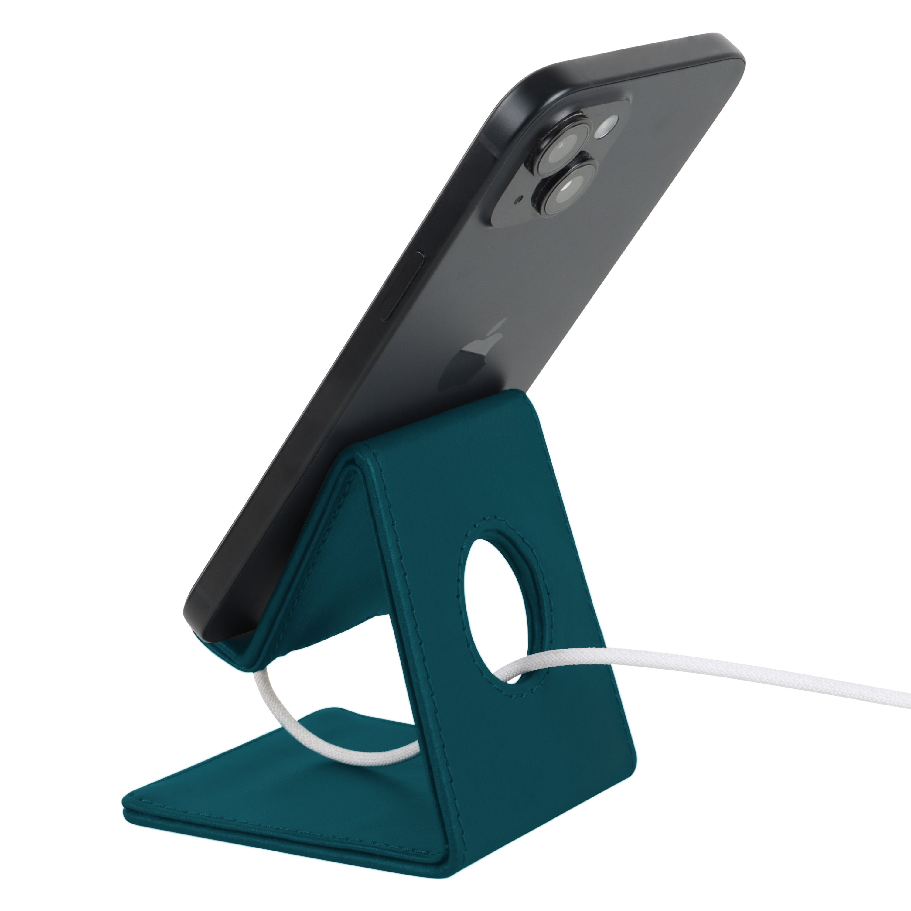 V-CUBE DESIGNS Premium Vegan Leather Mobile Holder Deep Teal