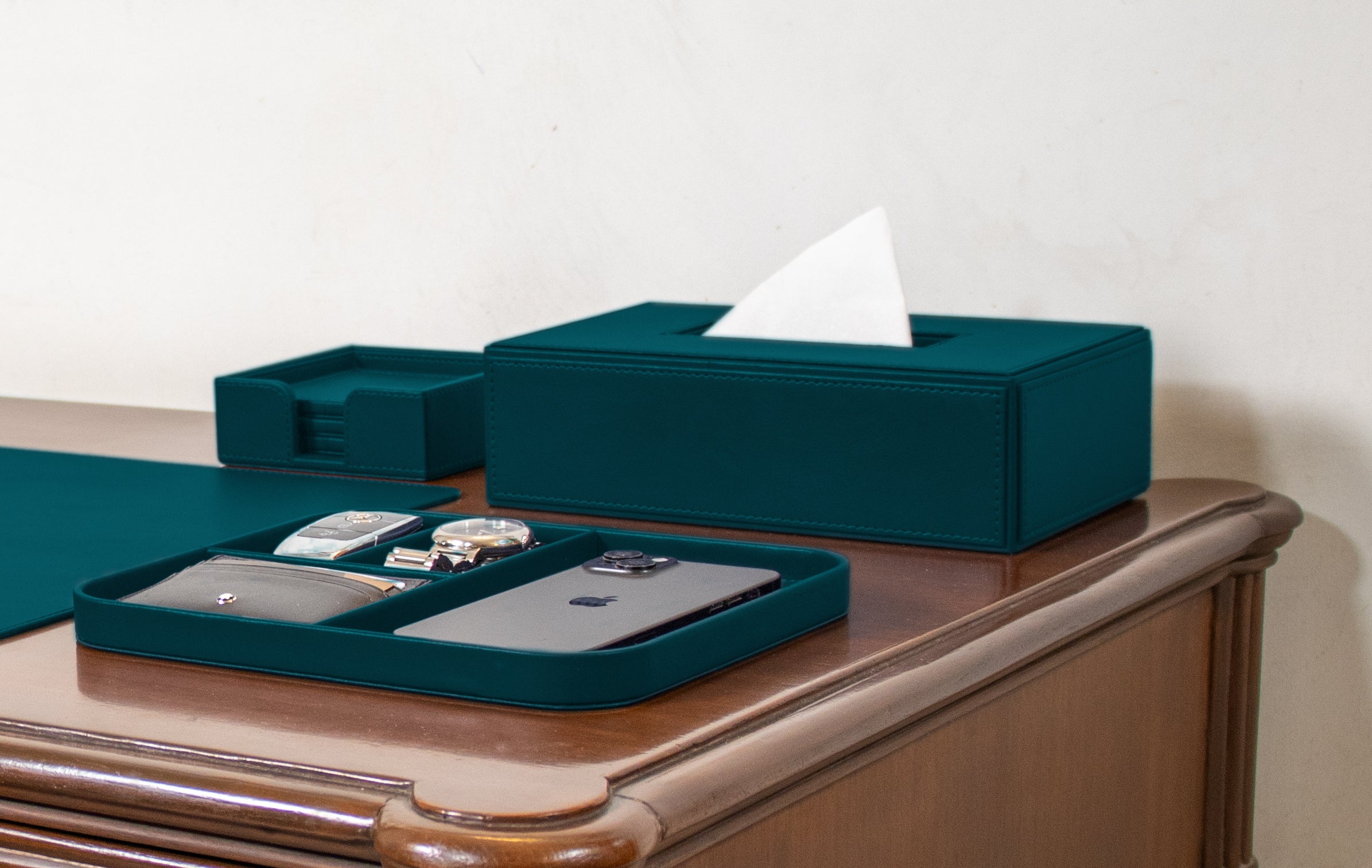 V-CUBE Designs Premium Vegan Leather OFFICE / HOME EXECUTIVE SET OF 6 Deep Teal