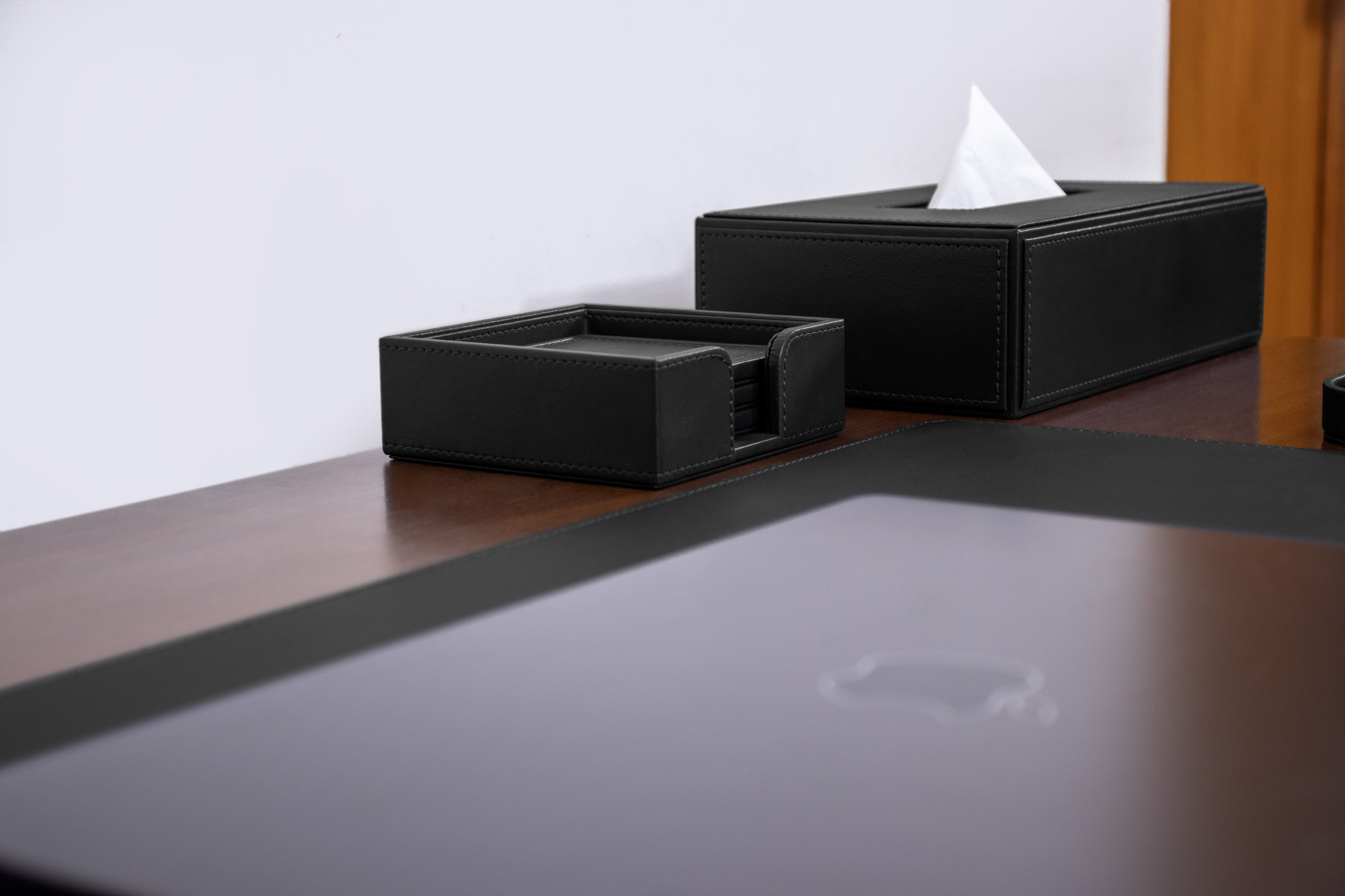V-CUBE Designs Premium Vegan Leather OFFICE / HOME EXECUTIVE SET OF 6 Black
