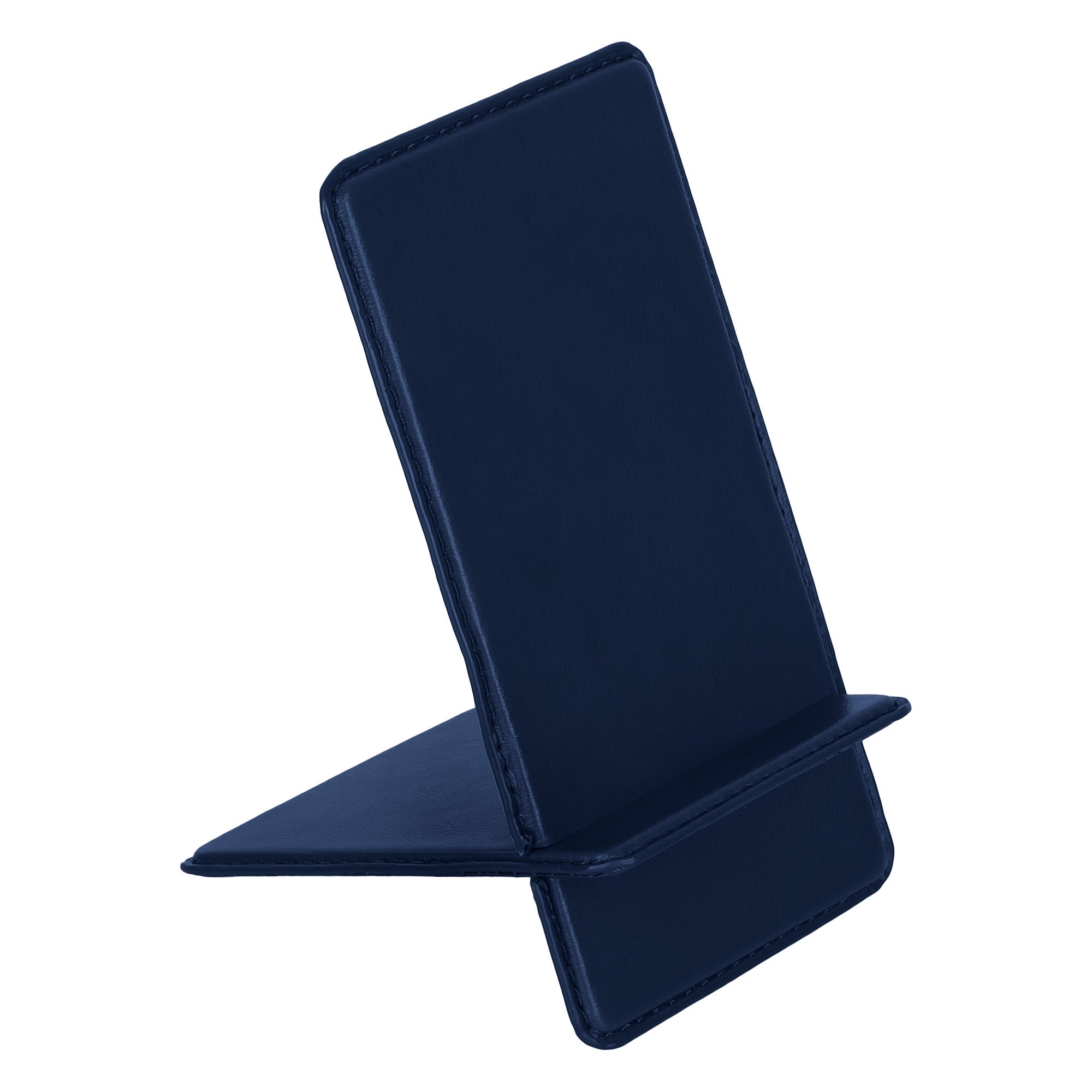 V-CUBE DESIGNS Premium Vegan Leather Universal Travel Mobile Holder - Navy Blue