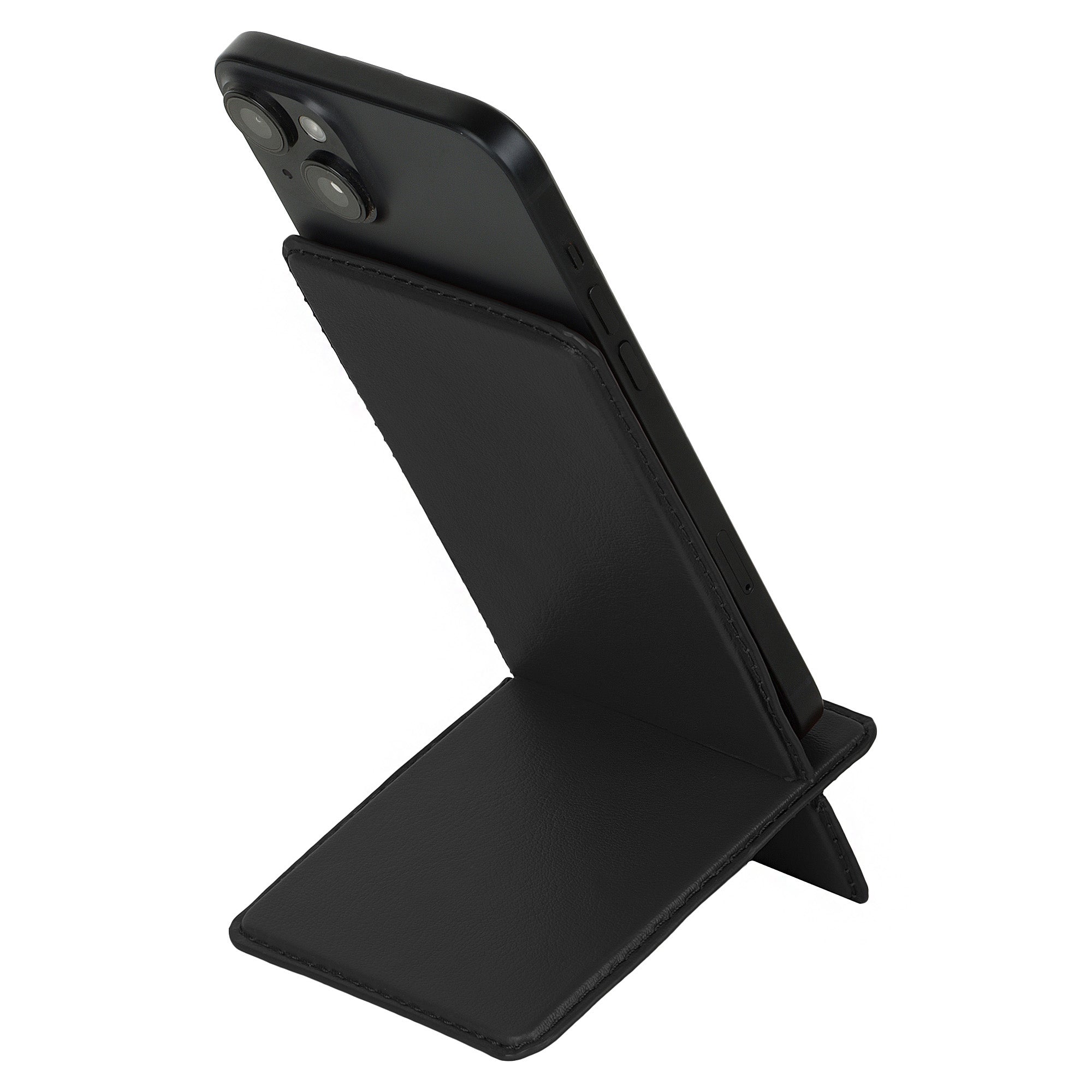 V-CUBE DESIGNS Premium Vegan Leather Universal Travel Mobile Holder -Black