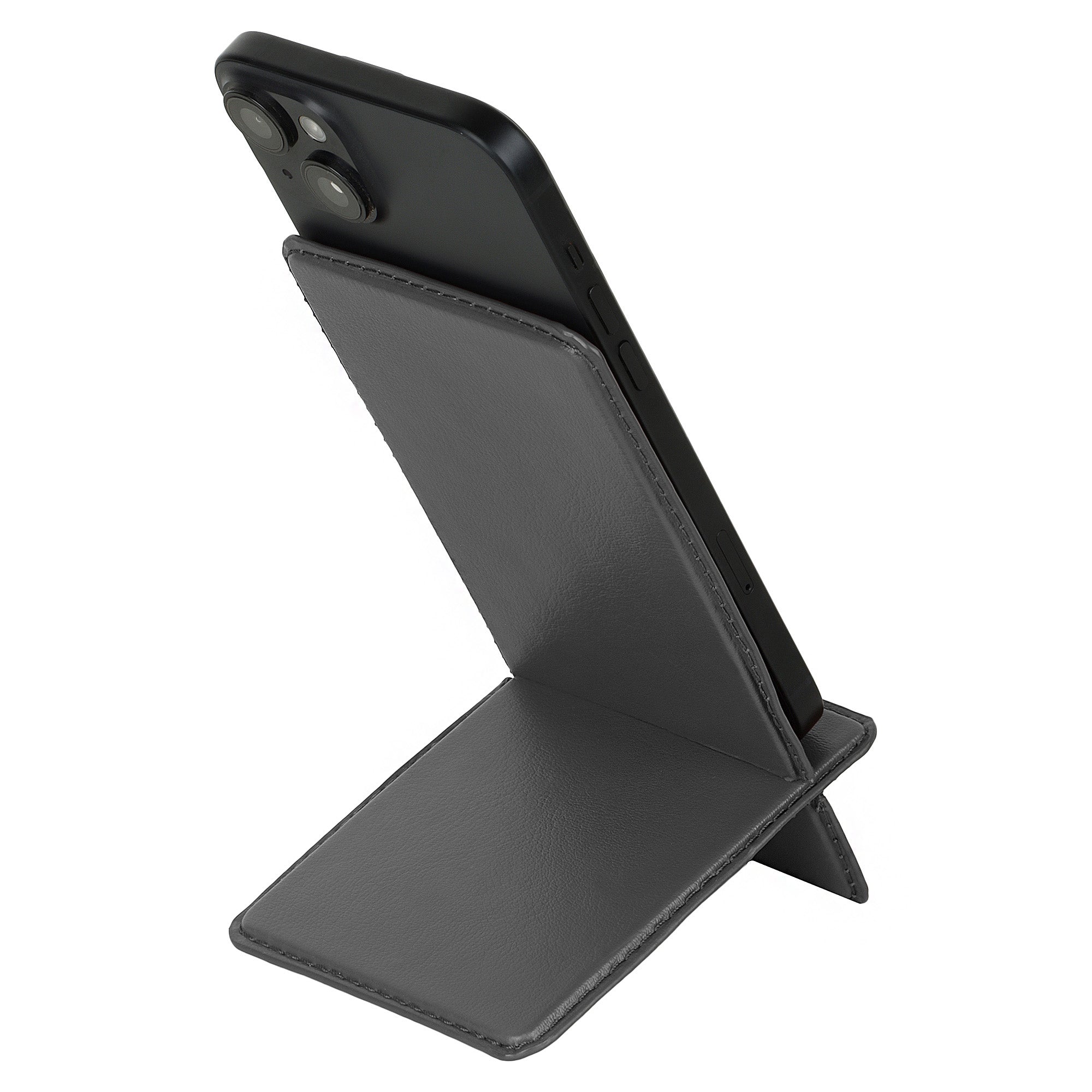 V-CUBE DESIGNS Premium Vegan Leather Universal Travel Mobile Holder -Grey