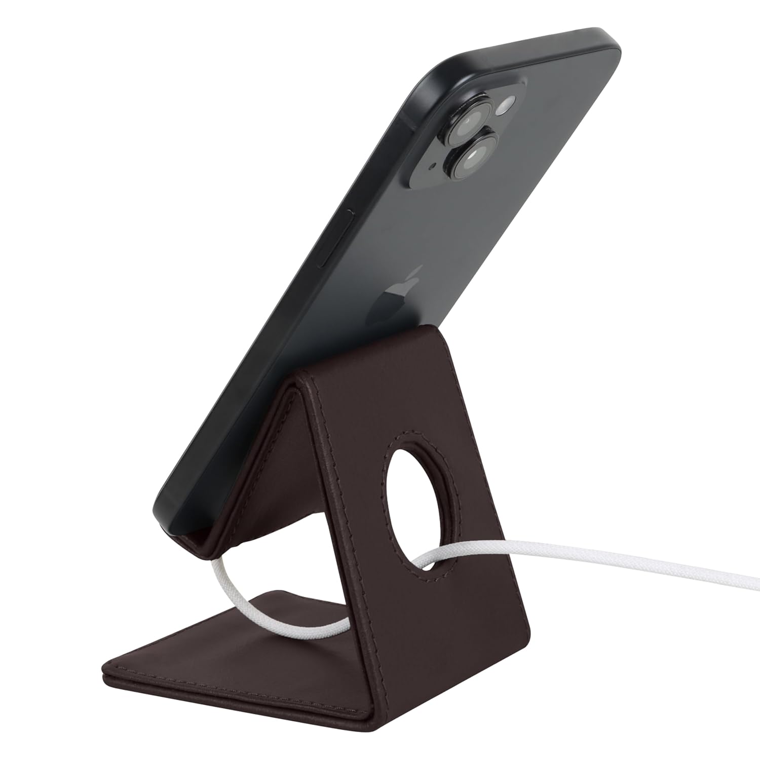 V-CUBE DESIGNS Premium Vegan Leather Mobile Holder Brown