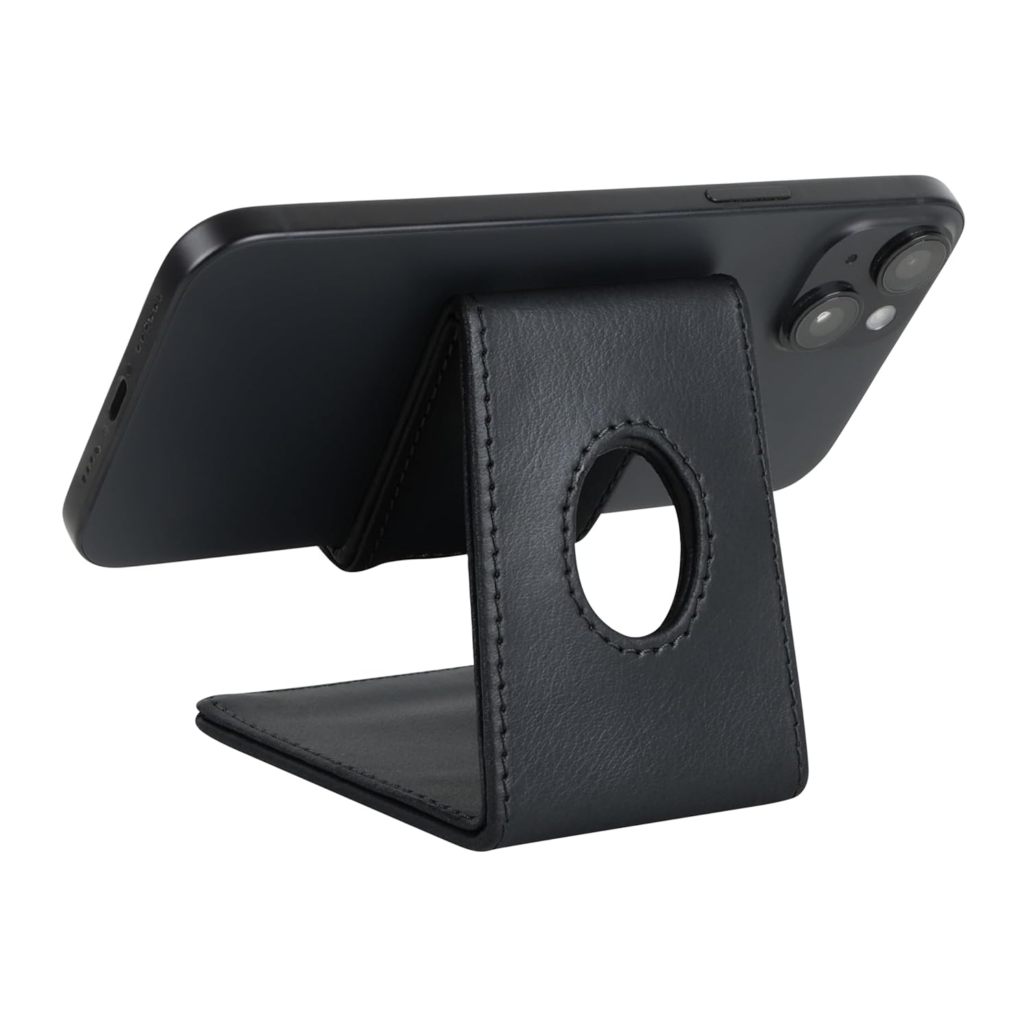 V-CUBE DESIGNS Premium Vegan Leather Mobile Holder Black