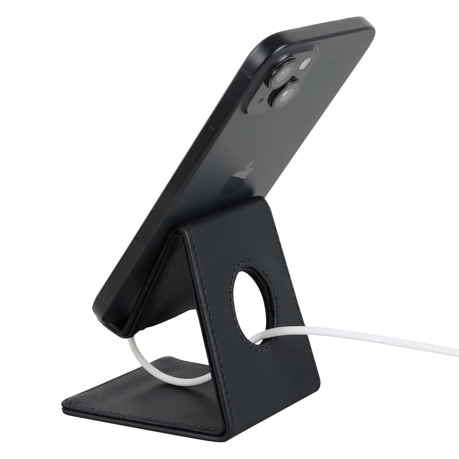 V-CUBE DESIGNS Premium Vegan Leather Mobile Holder Black