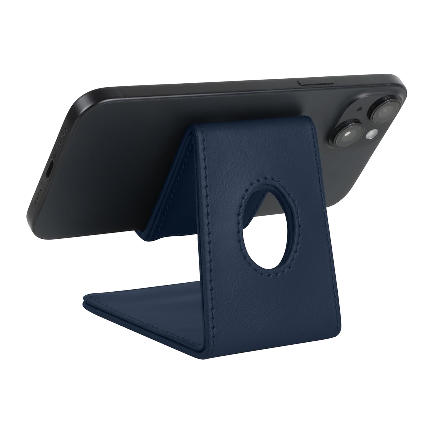 V-CUBE DESIGNS Premium Vegan Leather Mobile Holder Navy Blue