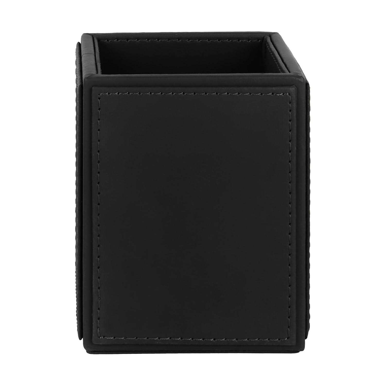 V-CUBE DESIGNS Premium Vegan Leather Pen Holder Black