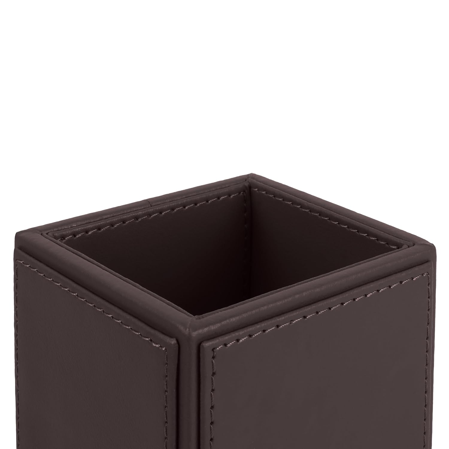 V-CUBE DESIGNS Premium Vegan Leather Pen Holder Brown