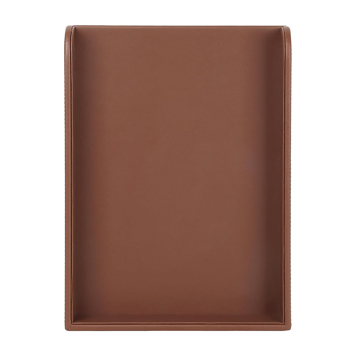 V-CUBE Designs Premium Vegan Leather Rectangular Paper Tray - Tan