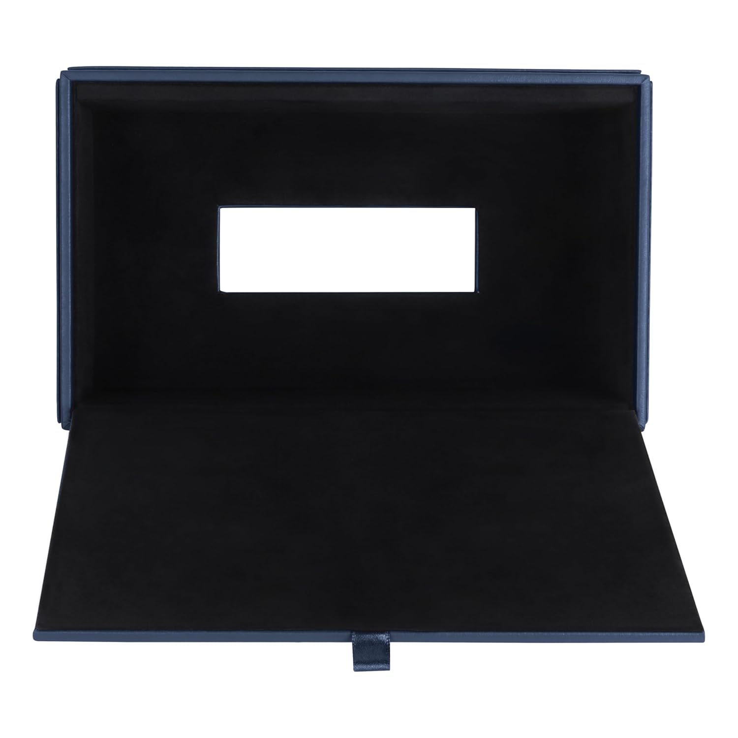 V-CUBE DESIGNS Premium Vegan Leather Tissue Holder Navy Blue