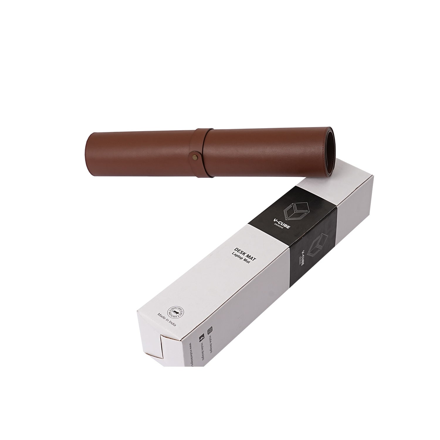 V-CUBE Designs Premium Vegan Leather Desk Mat 2.4MM Tan