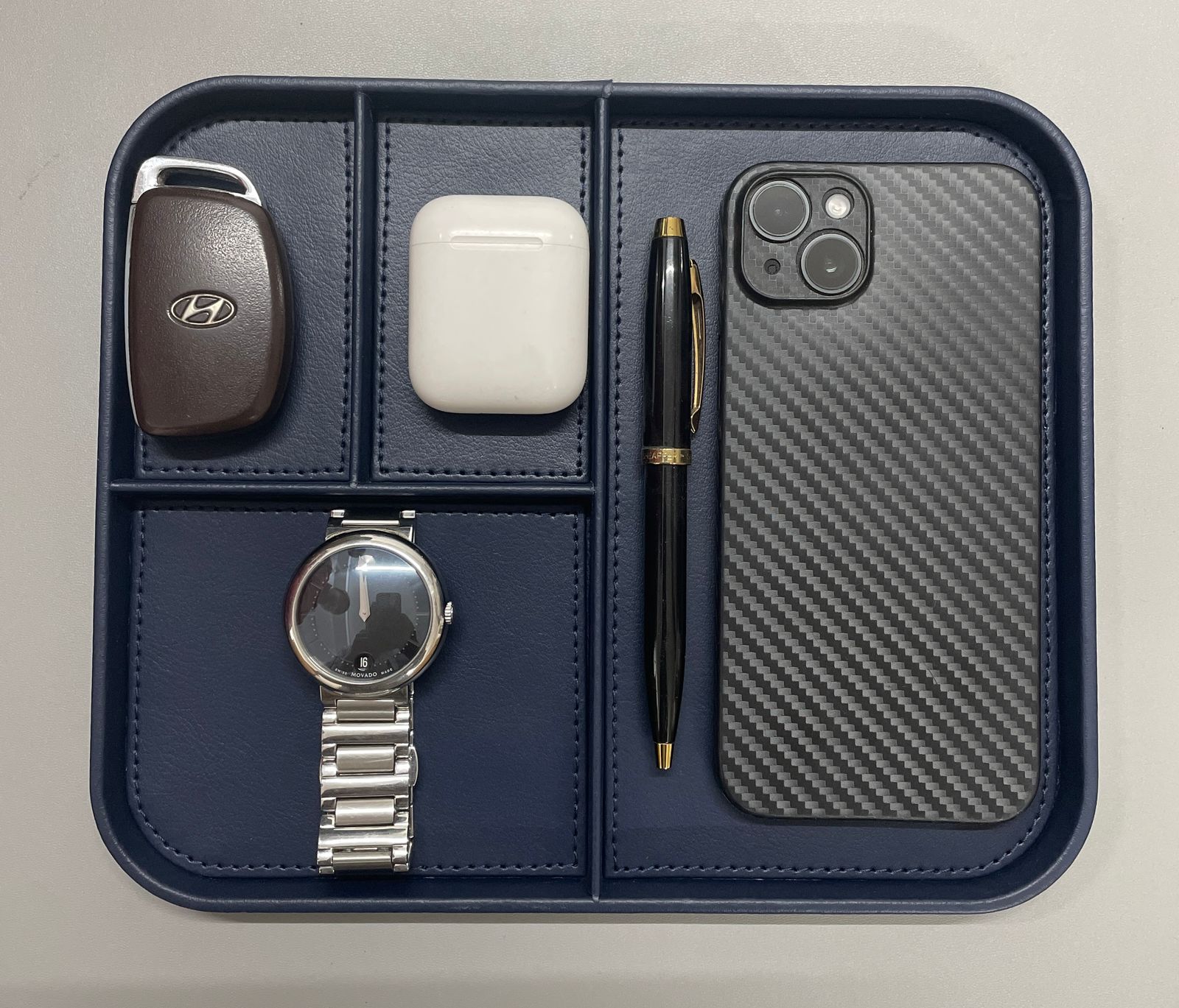 V-CUBE Designs Premium Vegan Leather OFFICE / HOME EXECUTIVE SET OF 6 Navy Blue