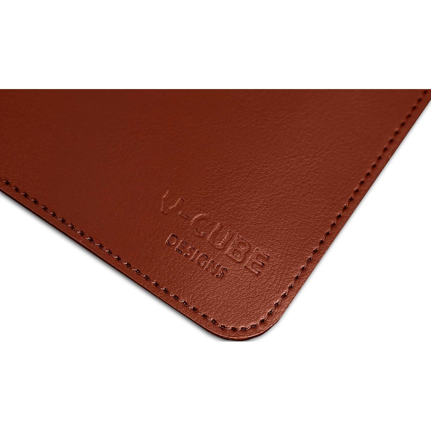 V-CUBE Designs Premium Vegan Leather Desk Mat 2.4MM Tan