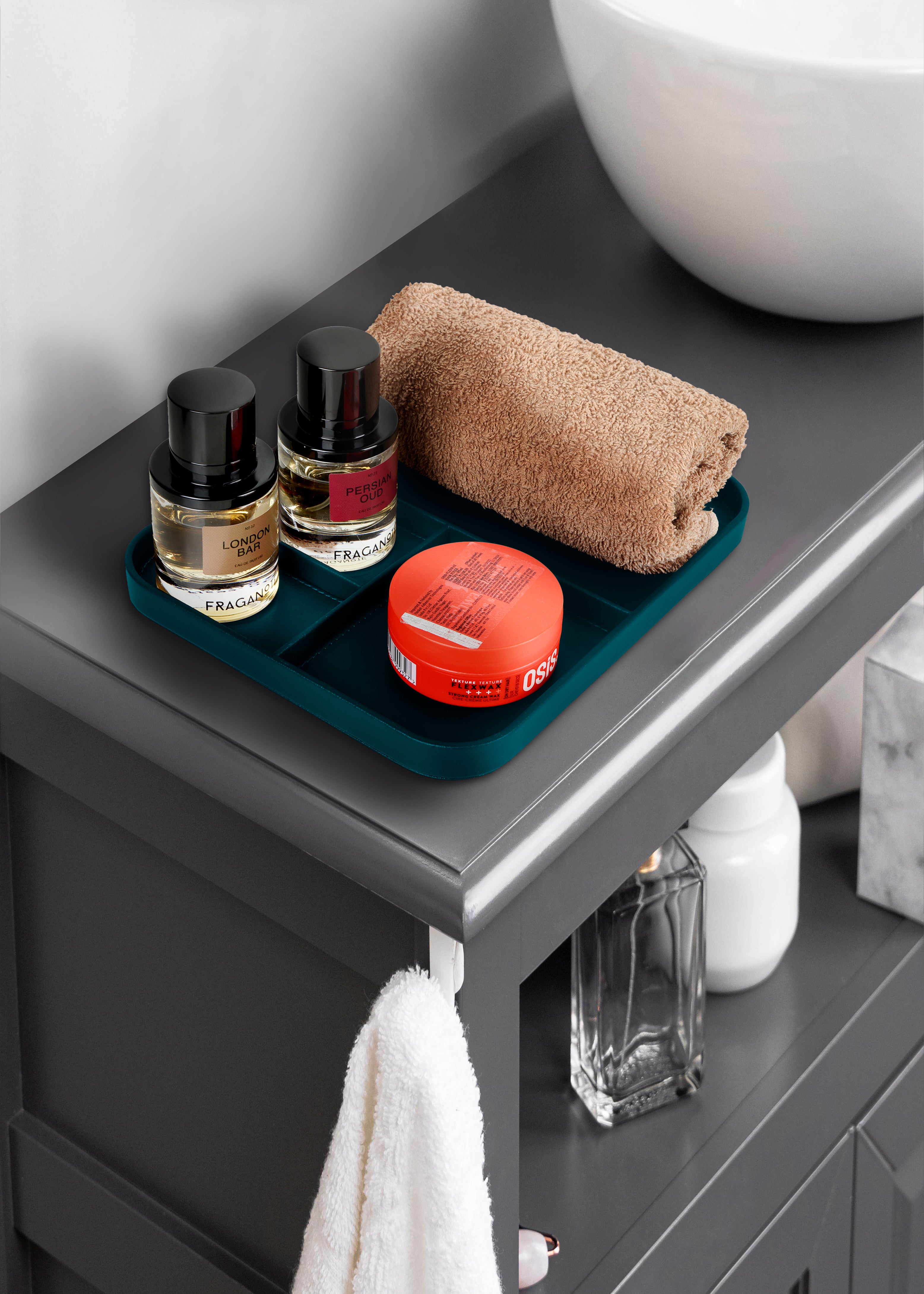 V-CUBE Designs Premium Vegan Leather Valet Tray (20x24 CM) - Teal