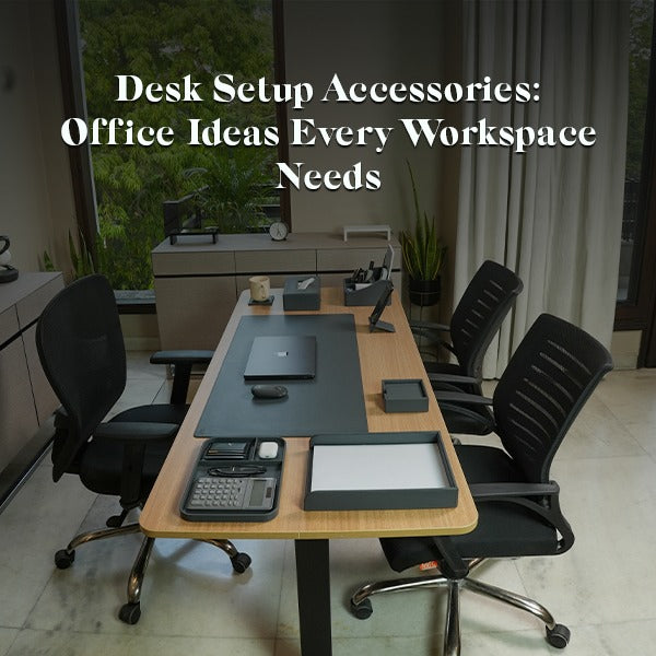 Complete desk setup accessories showcasing essential office ideas every workspace needs for productivity.
