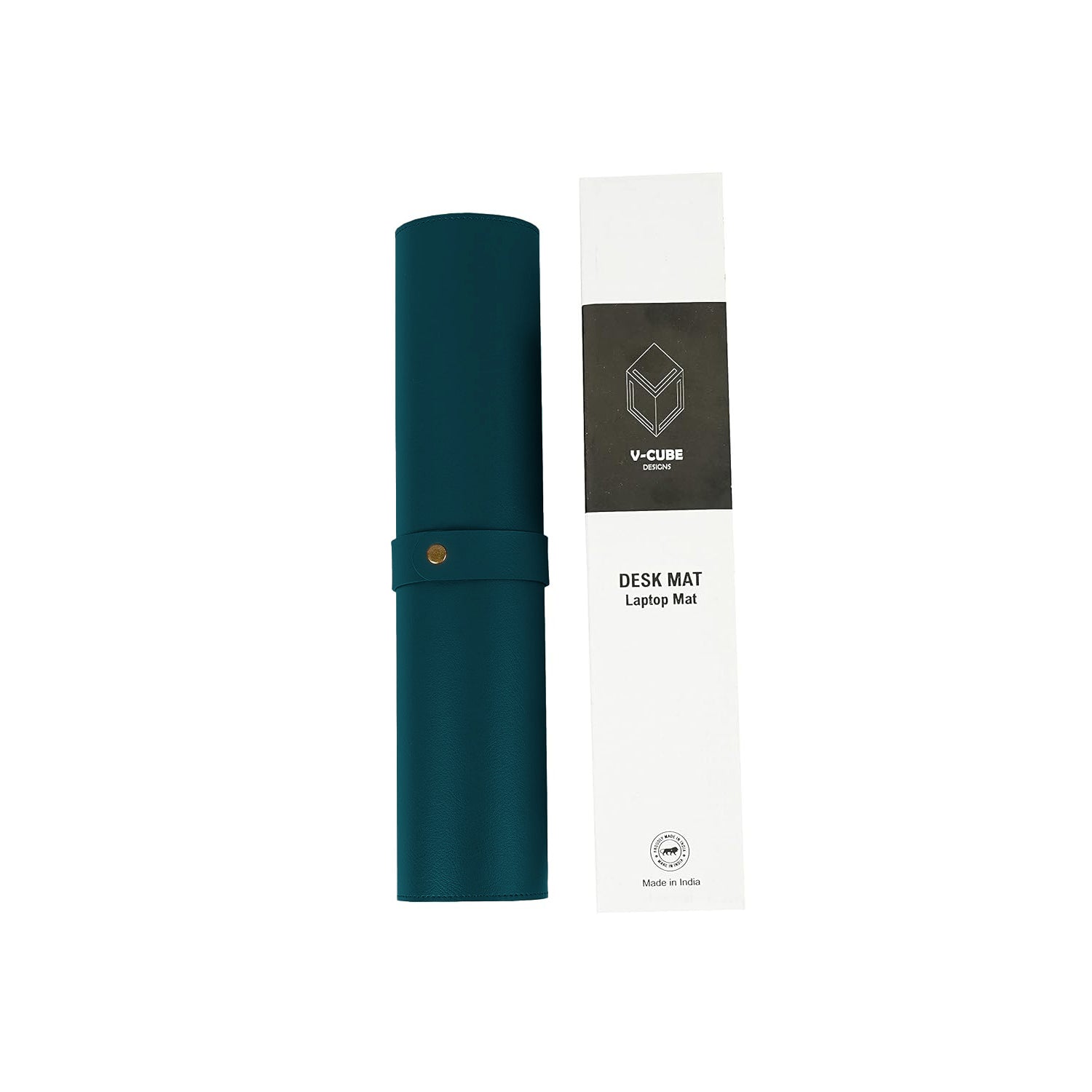 V-CUBE Designs Premium Vegan Leather Desk Mat 2.4MM Teal