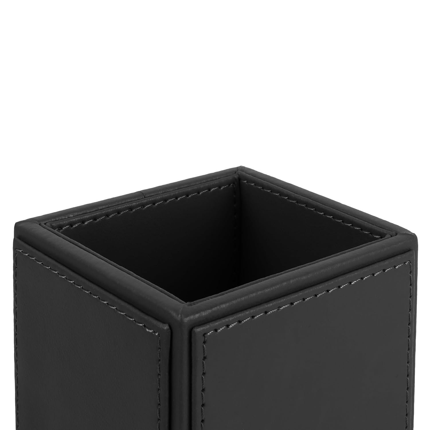 V-CUBE DESIGNS Premium Vegan Leather Cutlery Holder Black