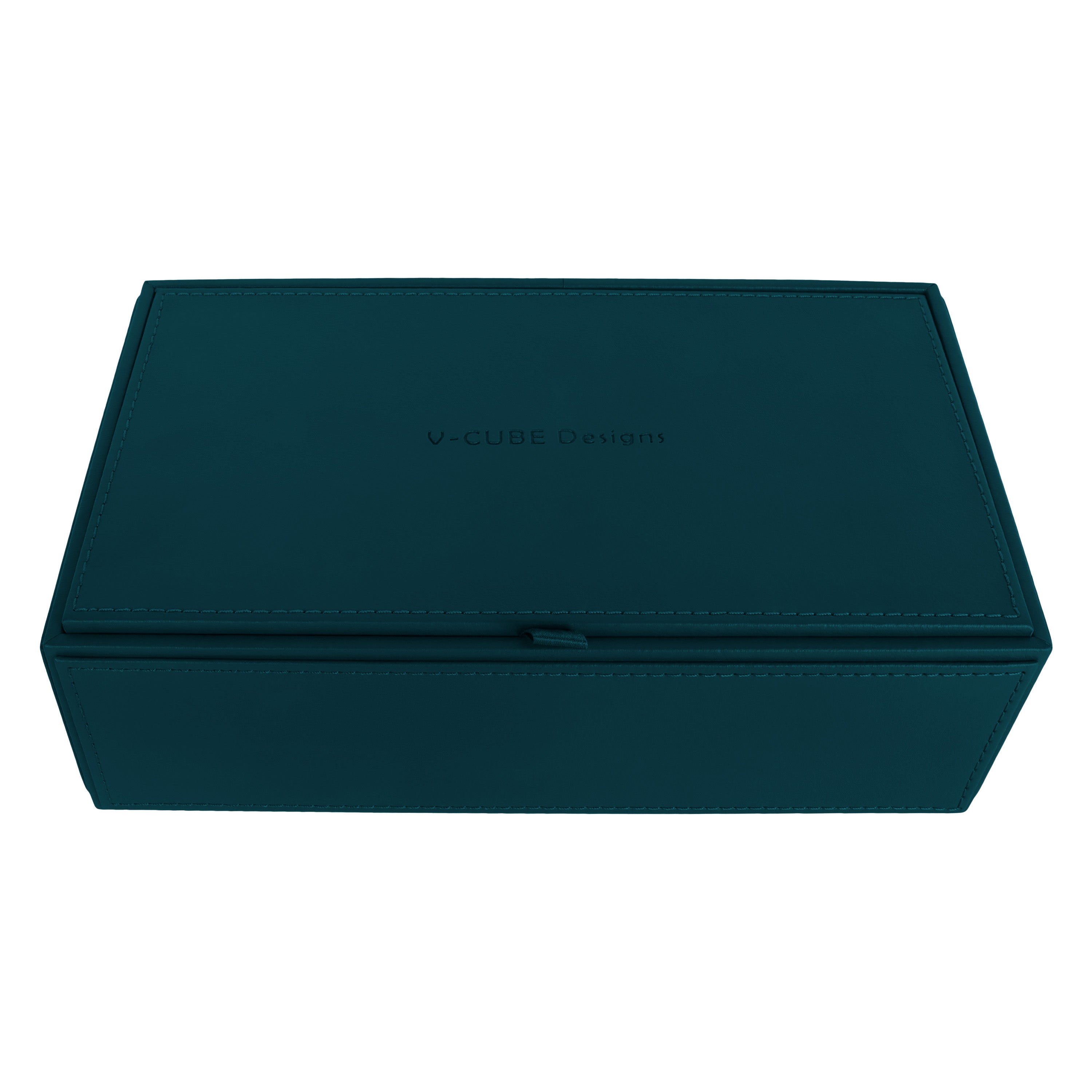 V-CUBE DESIGNS Premium Vegan Leather Tissue Holder Teal