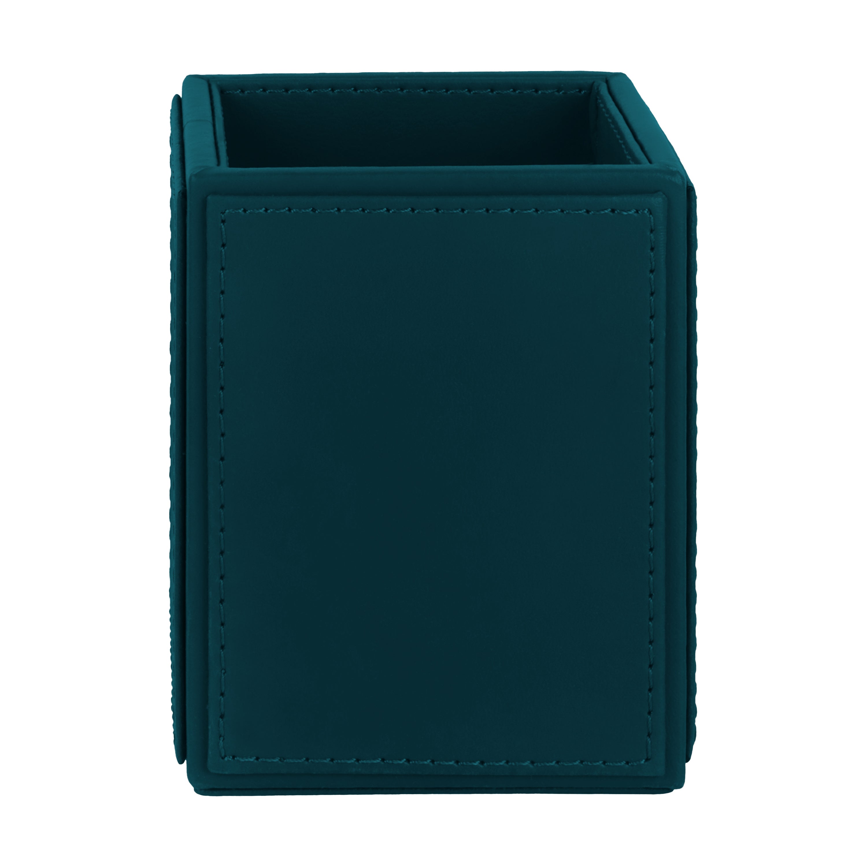 V-CUBE DESIGNS Premium Vegan Leather Pen Holder Deep Teal