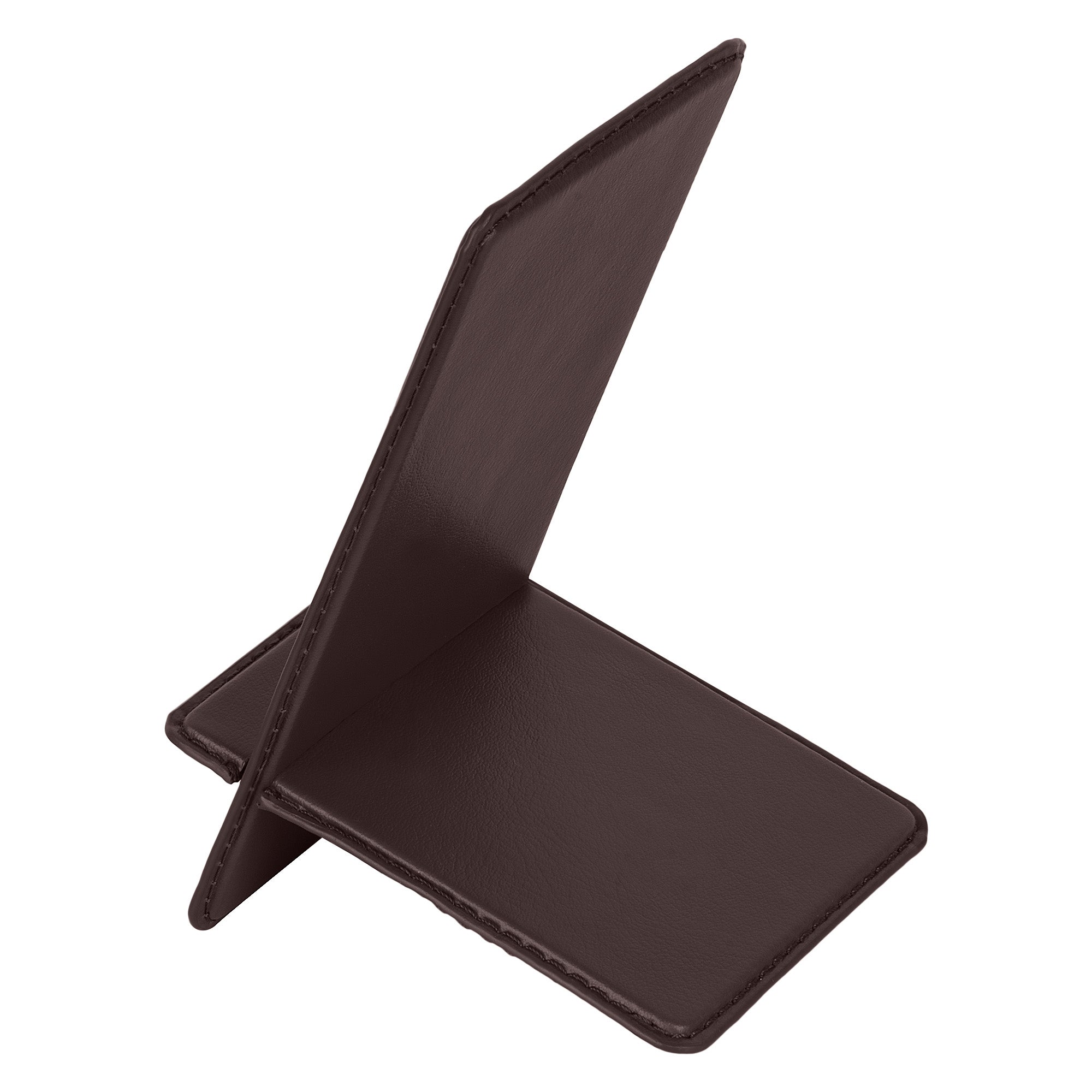 V-CUBE DESIGNS Premium Vegan Leather Universal Travel Mobile Holder - Brown