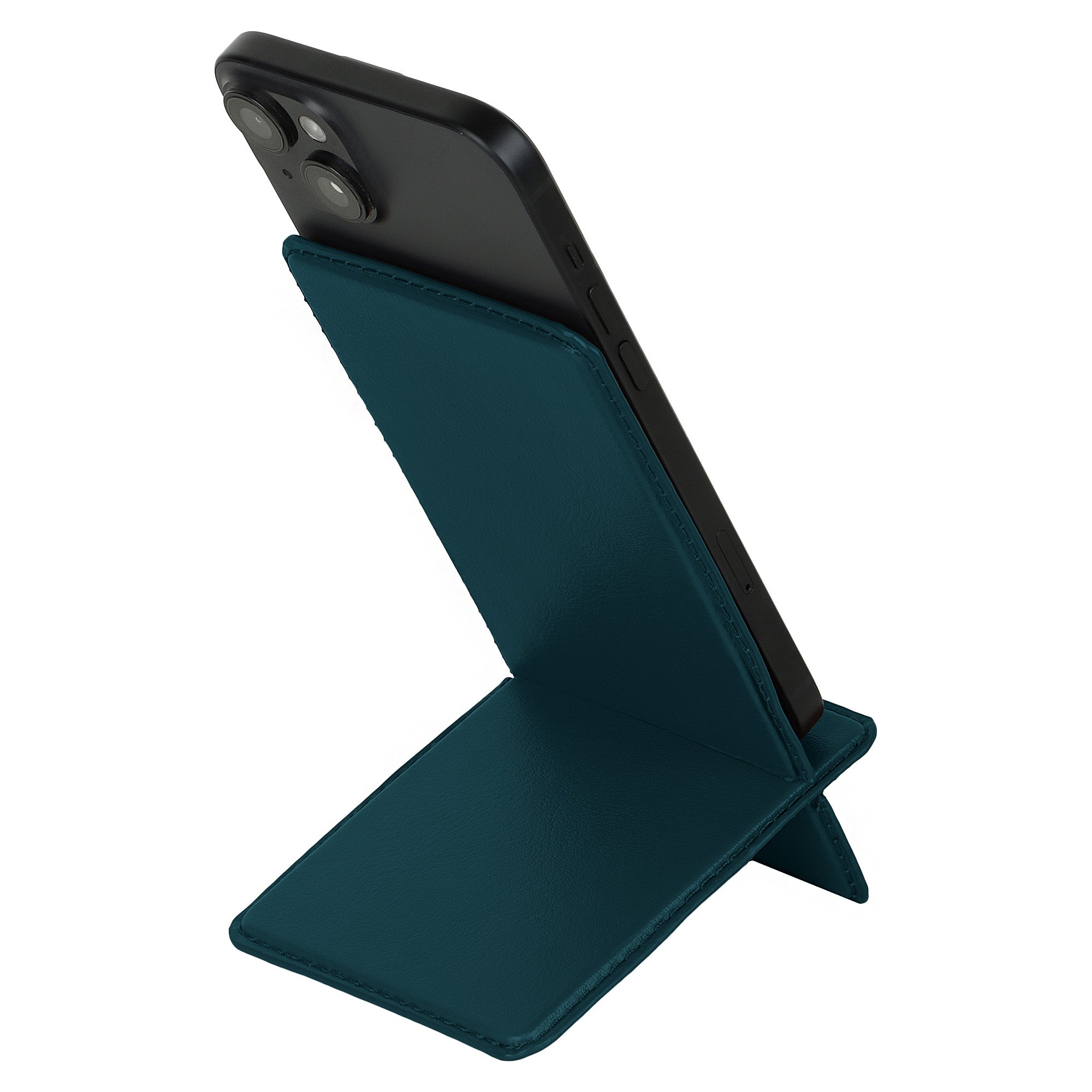 V-CUBE DESIGNS Premium Vegan Leather Universal Travel Mobile Holder - Deep Teal