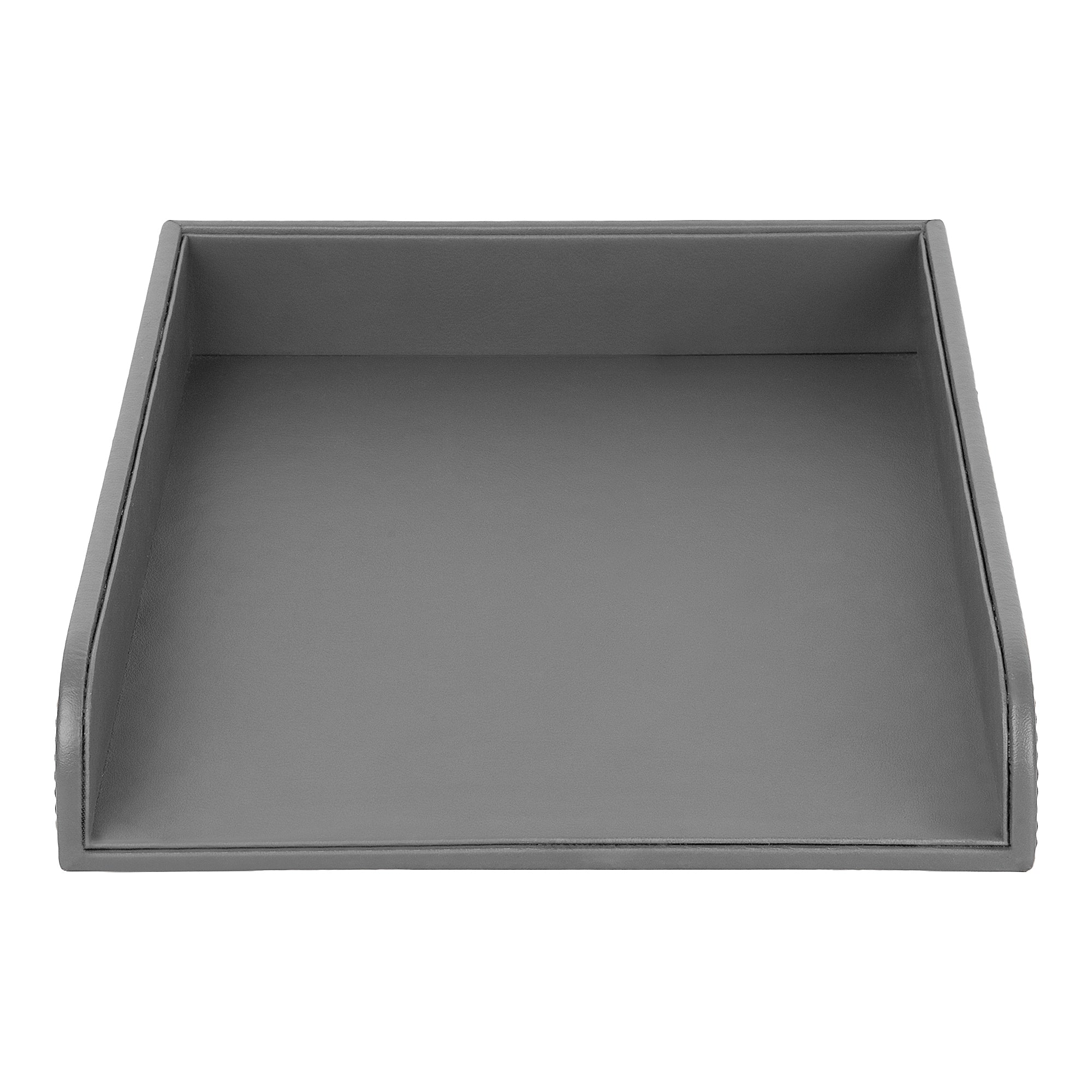 V-CUBE Designs Premium Vegan Leather Rectangular Paper Tray - Grey