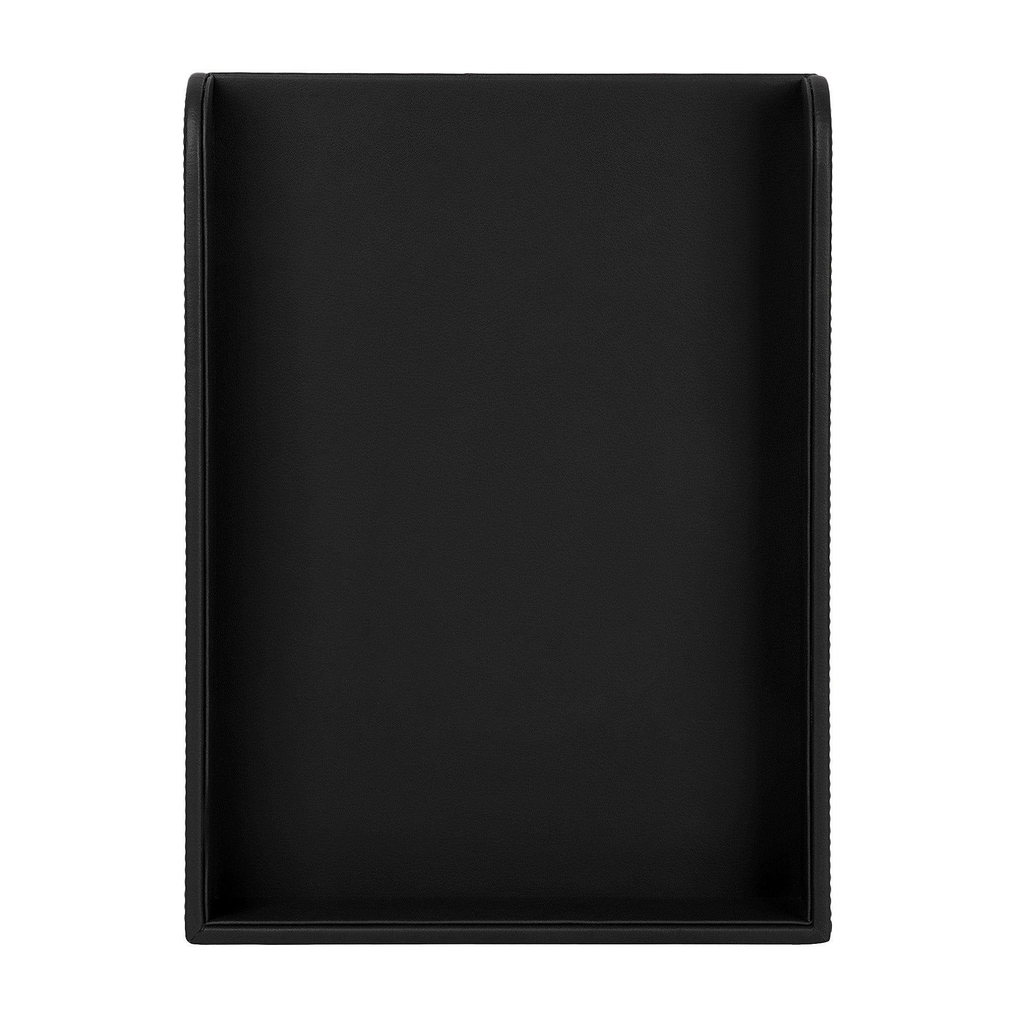 V-CUBE Designs Premium Vegan Leather Rectangular Paper Tray - Black