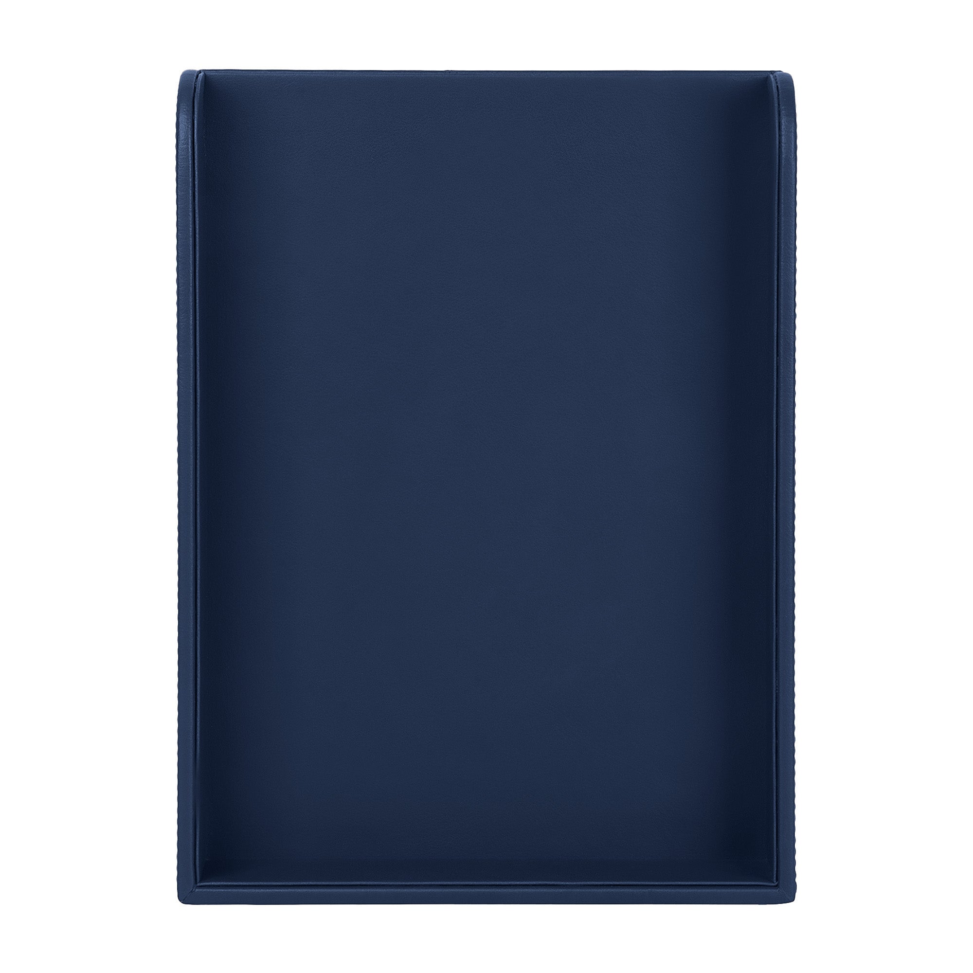 V-CUBE Designs Premium Vegan Leather Rectangular Paper Tray - Navy Blue