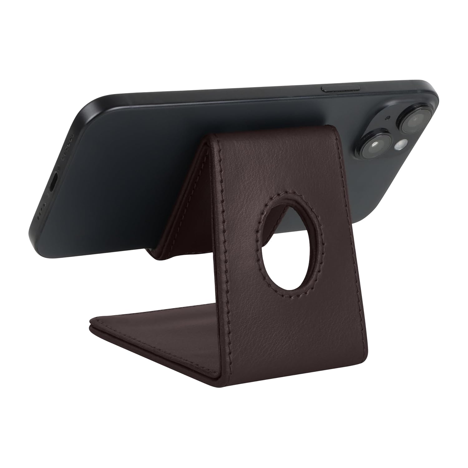 V-CUBE DESIGNS Premium Vegan Leather Mobile Holder Brown