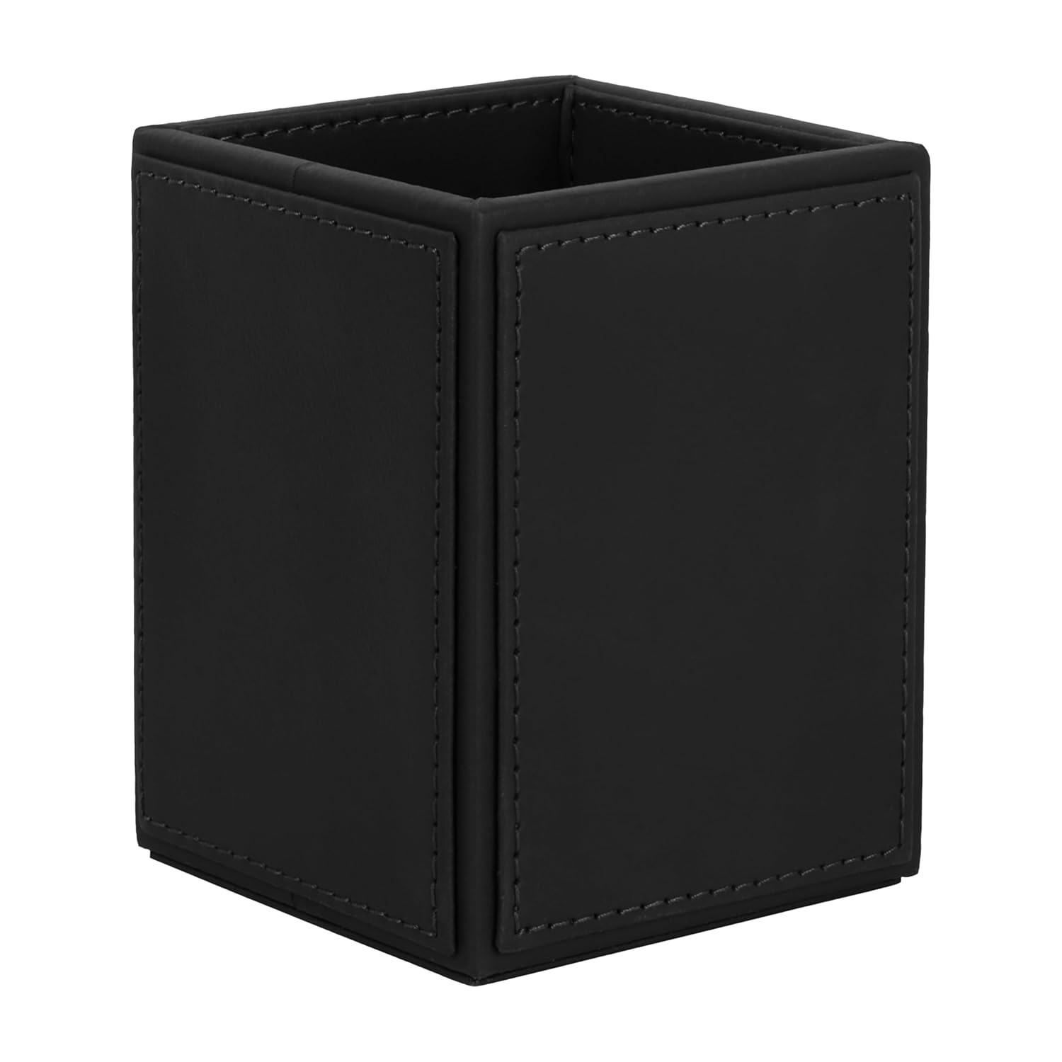 V-CUBE DESIGNS Premium Vegan Leather Pen Holder Black