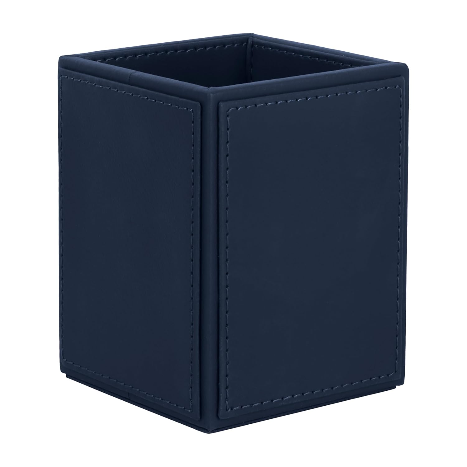 V-CUBE DESIGNS Premium Vegan Leather Pen Holder Navy Blue