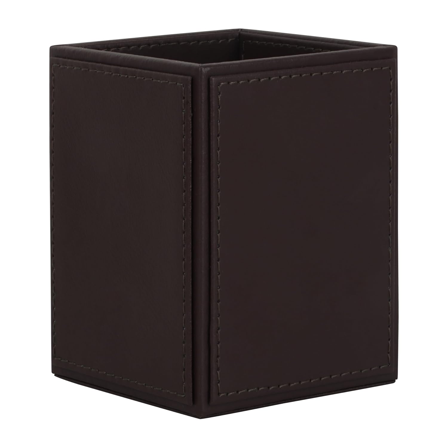 V-CUBE DESIGNS Premium Vegan Leather Pen Holder Brown
