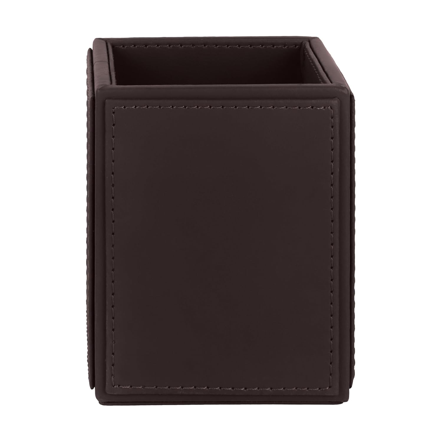 V-CUBE DESIGNS Premium Vegan Leather Pen Holder Brown