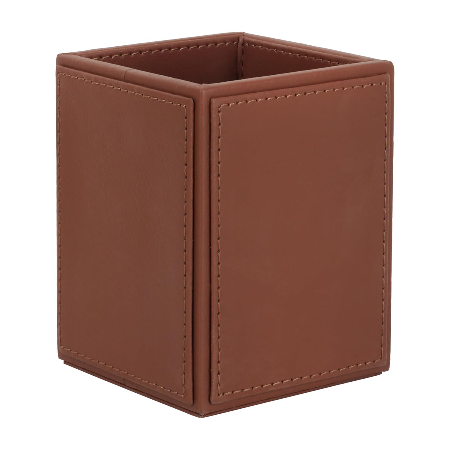 V-CUBE DESIGNS Premium Vegan Leather Pen Holder Tan