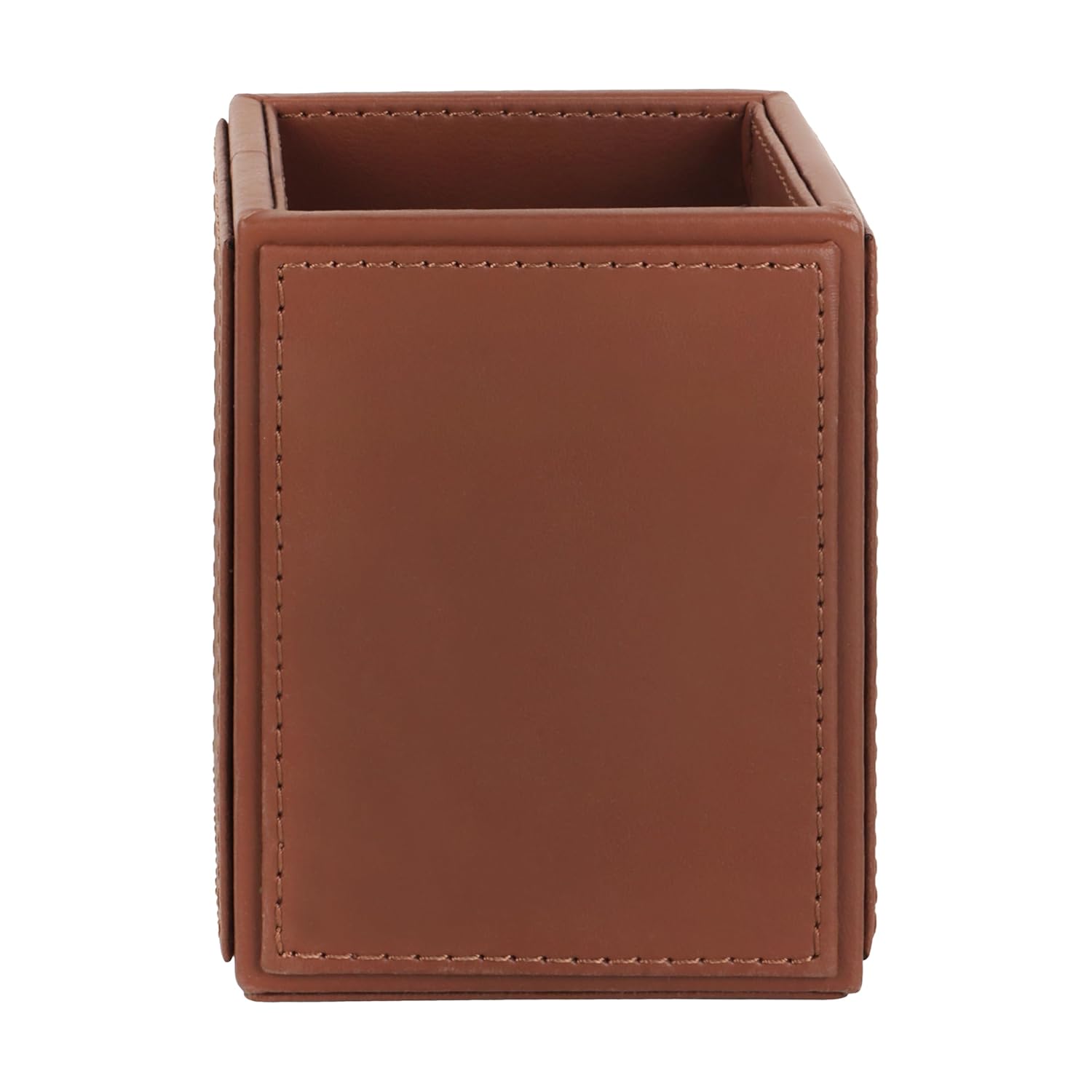 V-CUBE DESIGNS Premium Vegan Leather Pen Holder Tan