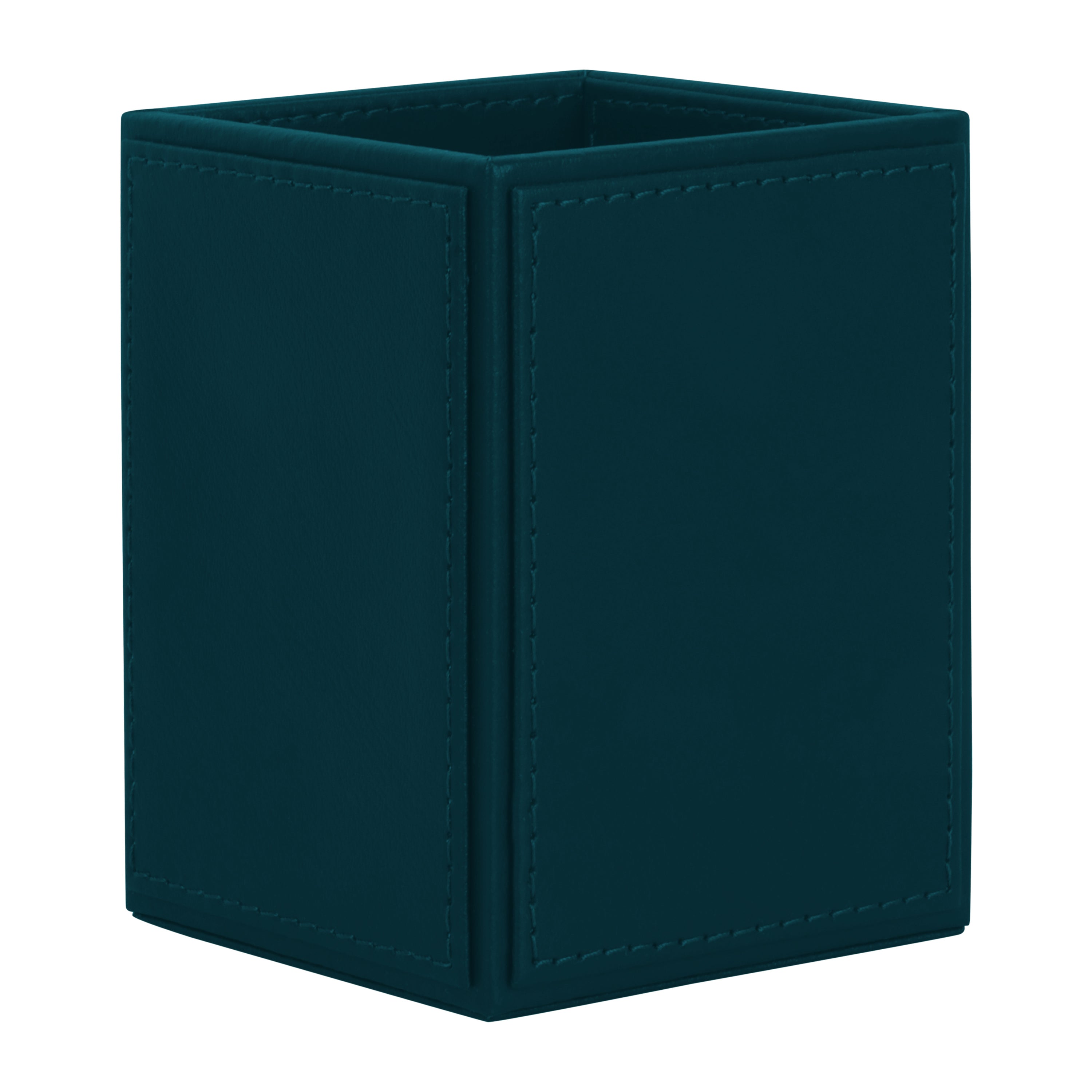 V-CUBE DESIGNS Premium Vegan Leather Pen Holder Deep Teal