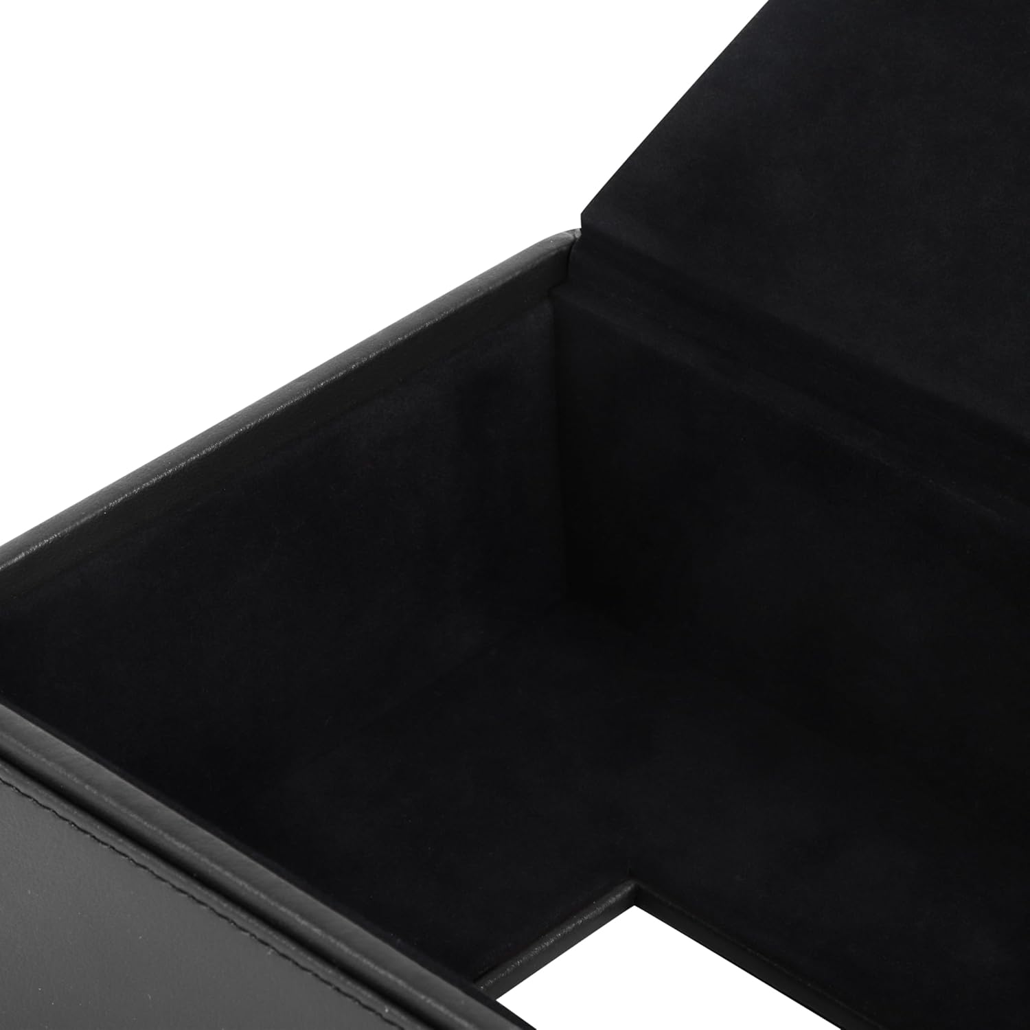 V-CUBE DESIGNS Premium Vegan Leather Tissue Holder Black