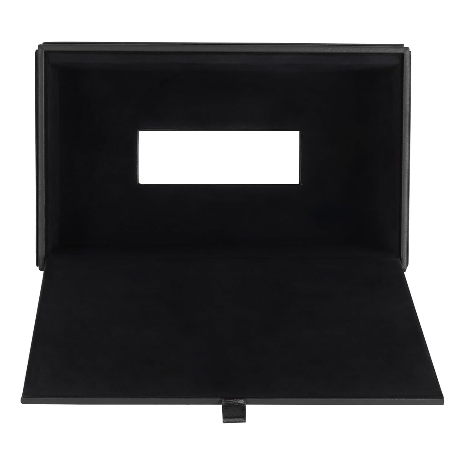 V-CUBE DESIGNS Premium Vegan Leather Tissue Holder Black