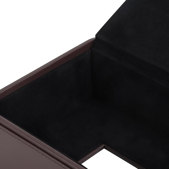 V-CUBE DESIGNS Premium Vegan Leather Tissue Holder Brown