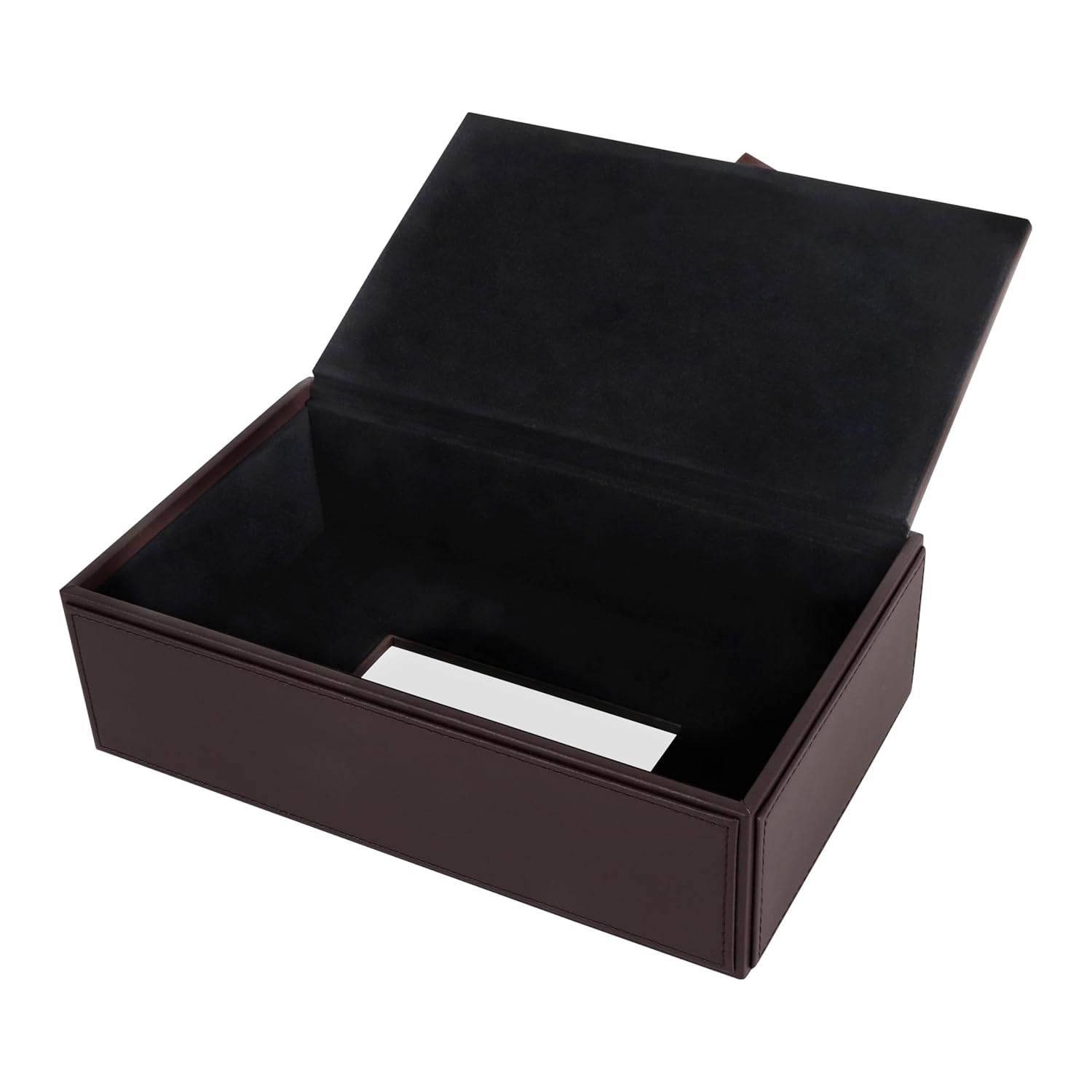 V-CUBE DESIGNS Premium Vegan Leather Tissue Holder Brown