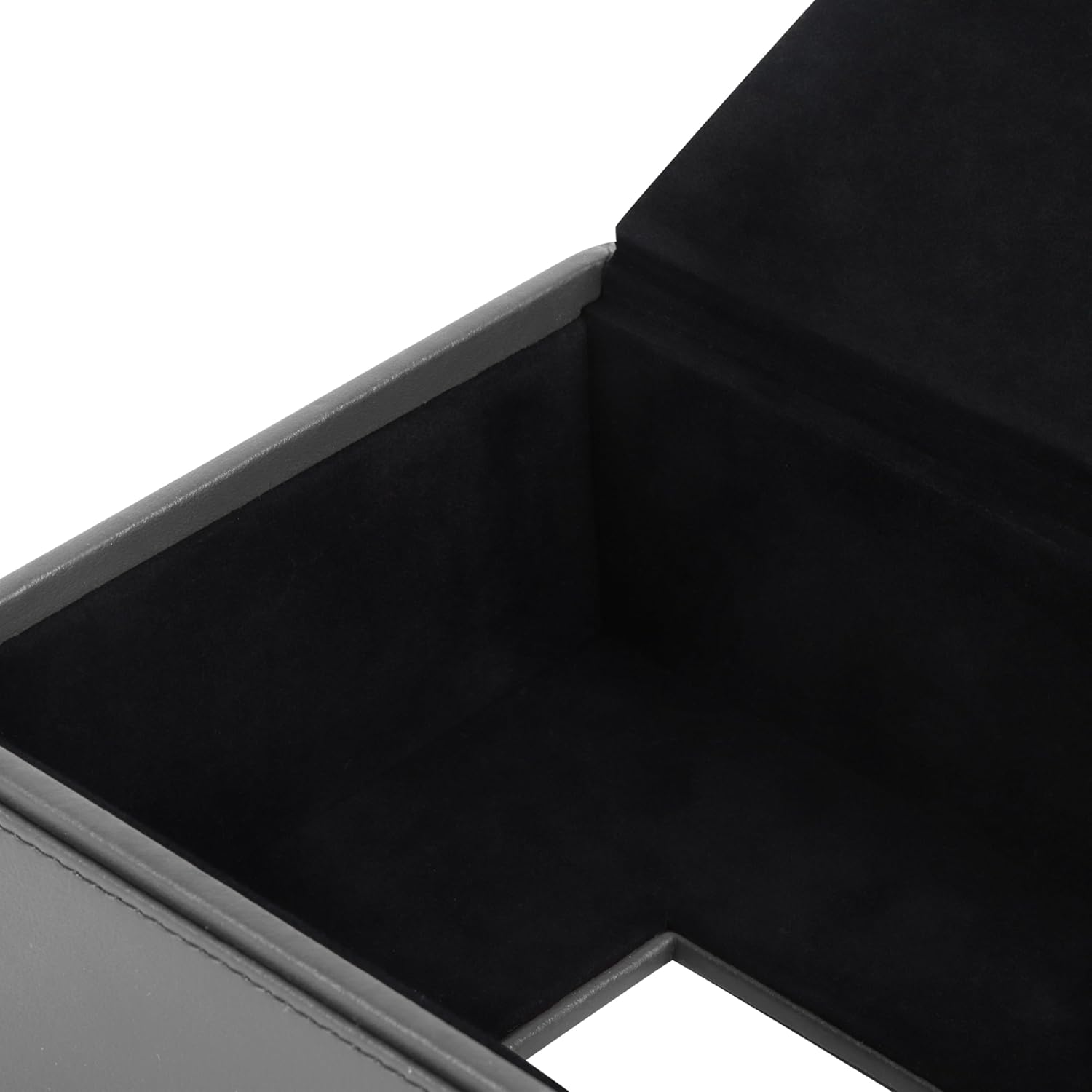 V-CUBE DESIGNS Premium Vegan Leather Tissue Holder Grey