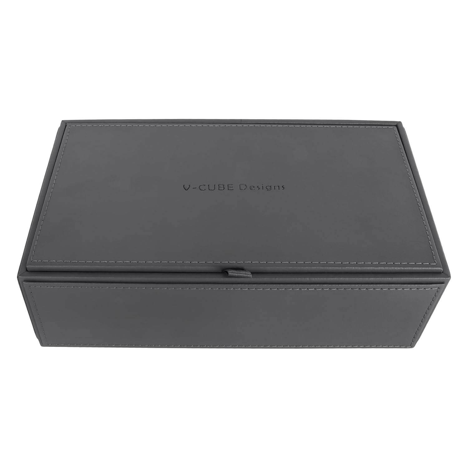 V-CUBE DESIGNS Premium Vegan Leather Tissue Holder Grey