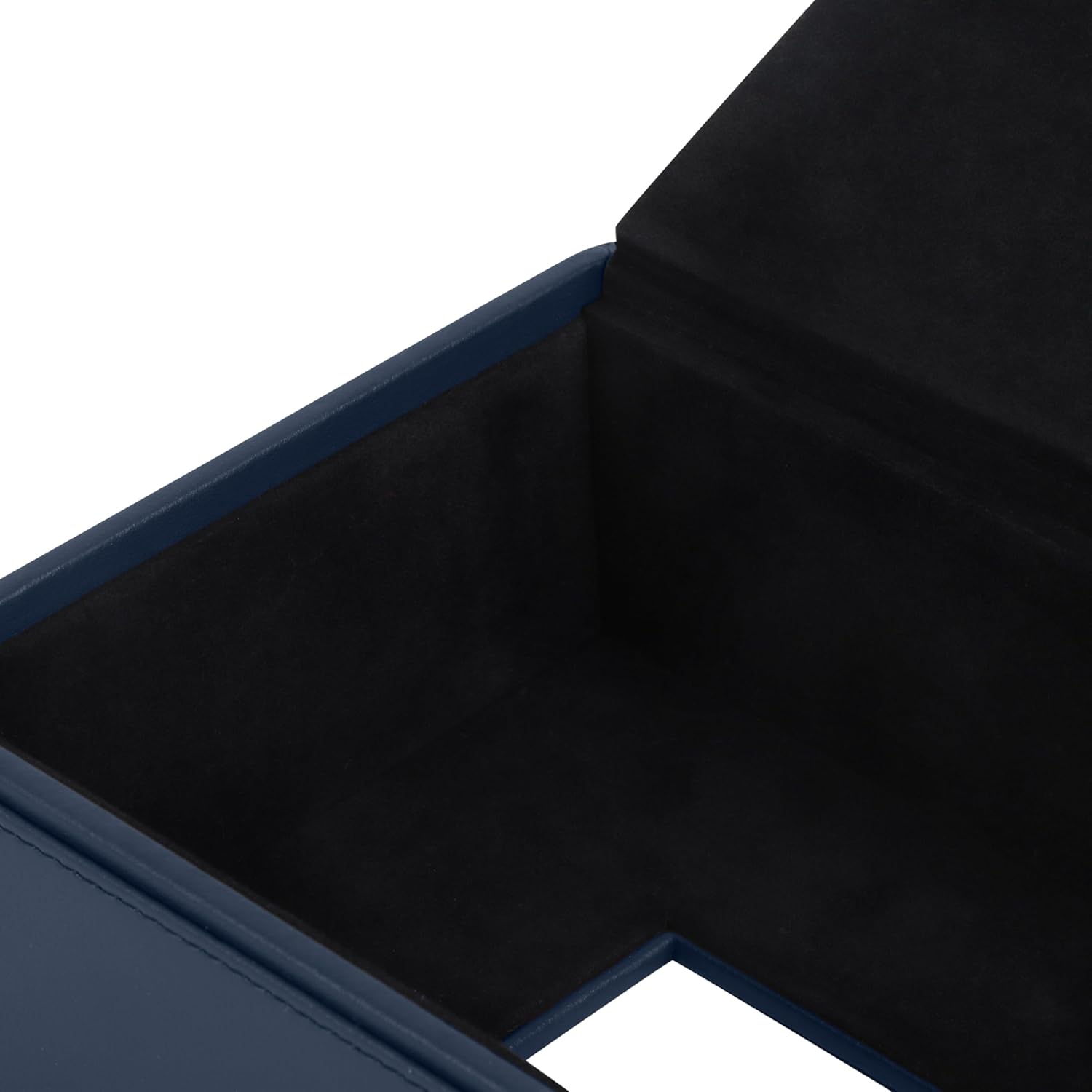 V-CUBE DESIGNS Premium Vegan Leather Tissue Holder Navy Blue