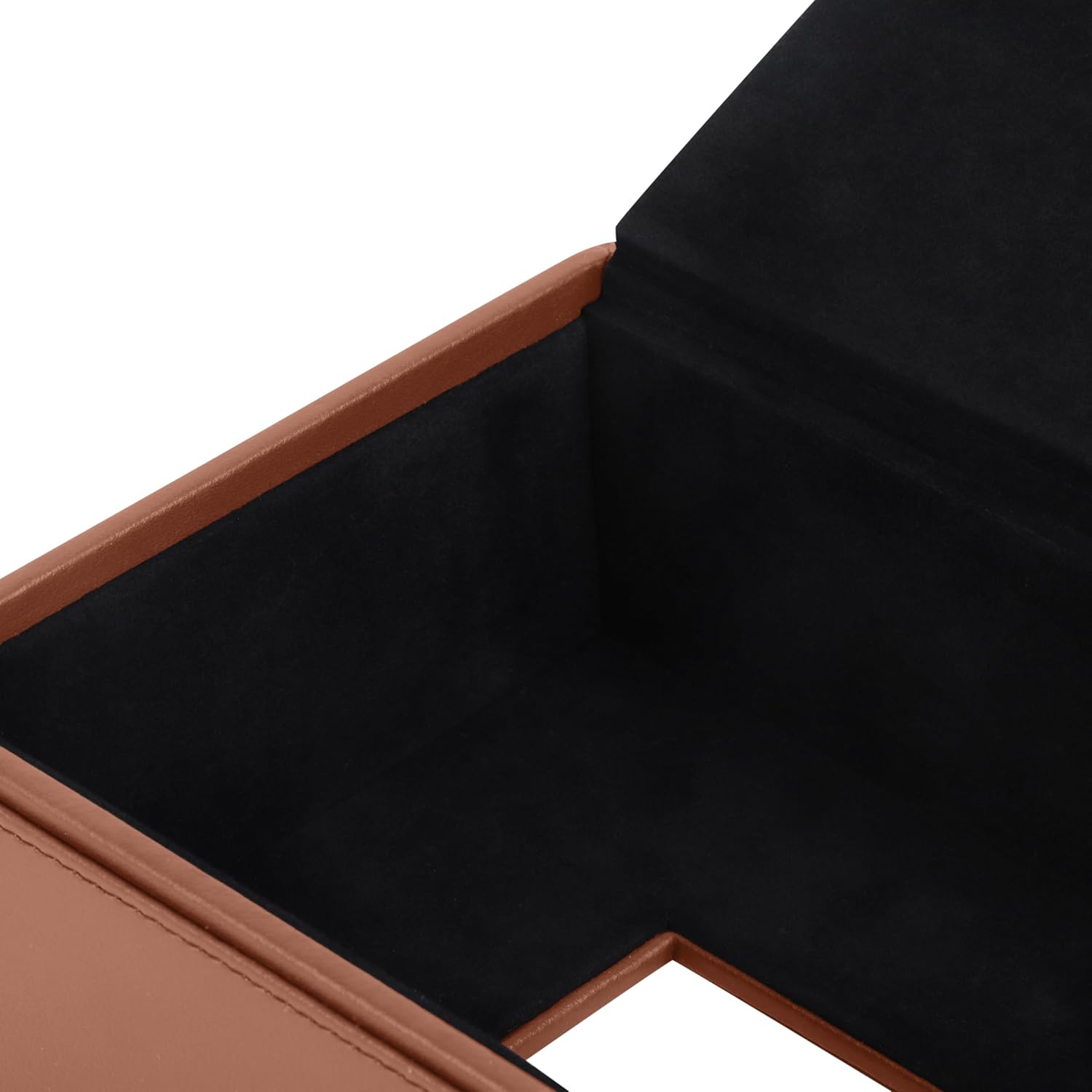 V-CUBE DESIGNS Premium Vegan Leather Tissue Holder Tan